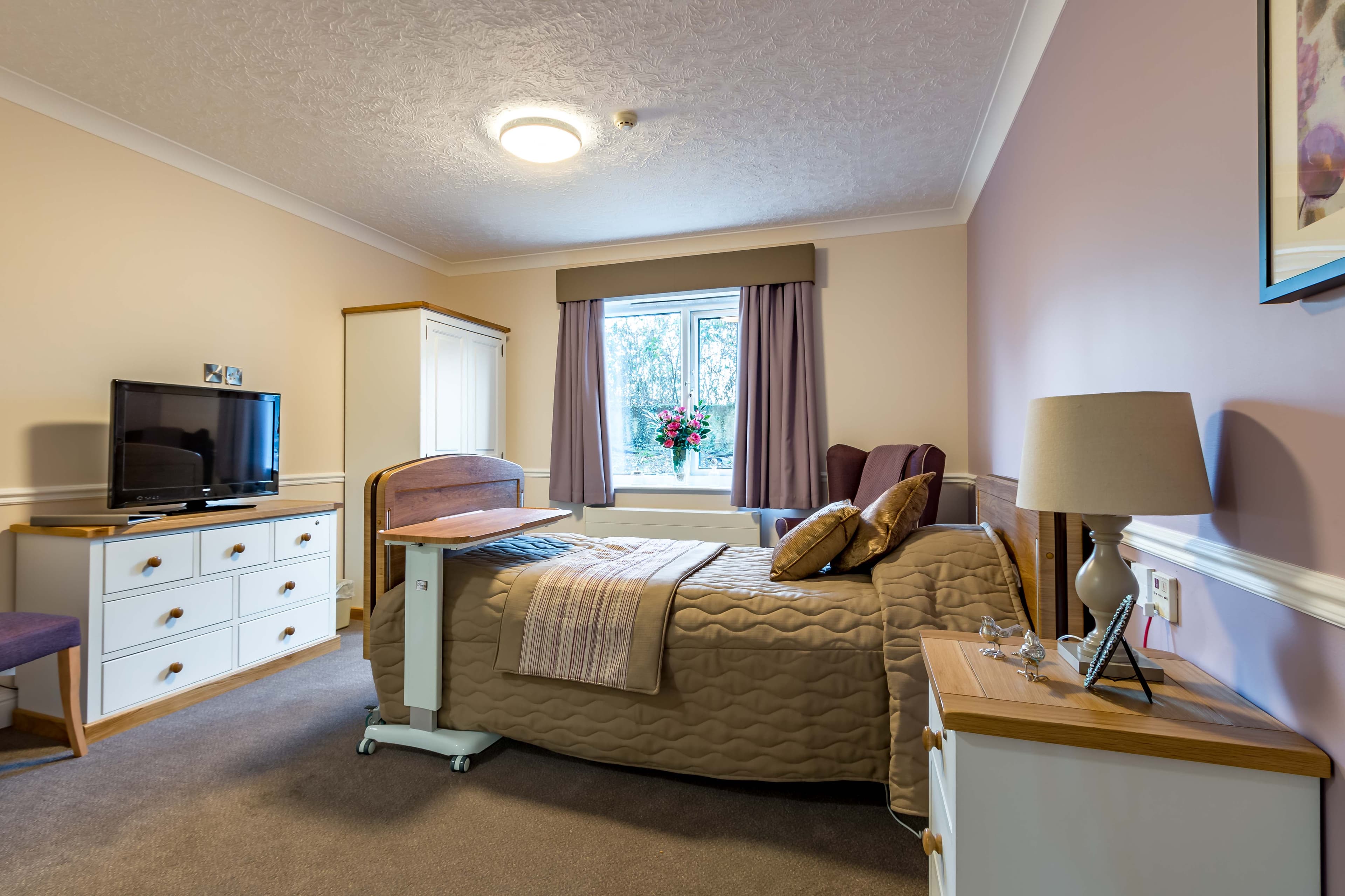 Bedroom of Newington Court Care Home in Sittingbourne, Kent