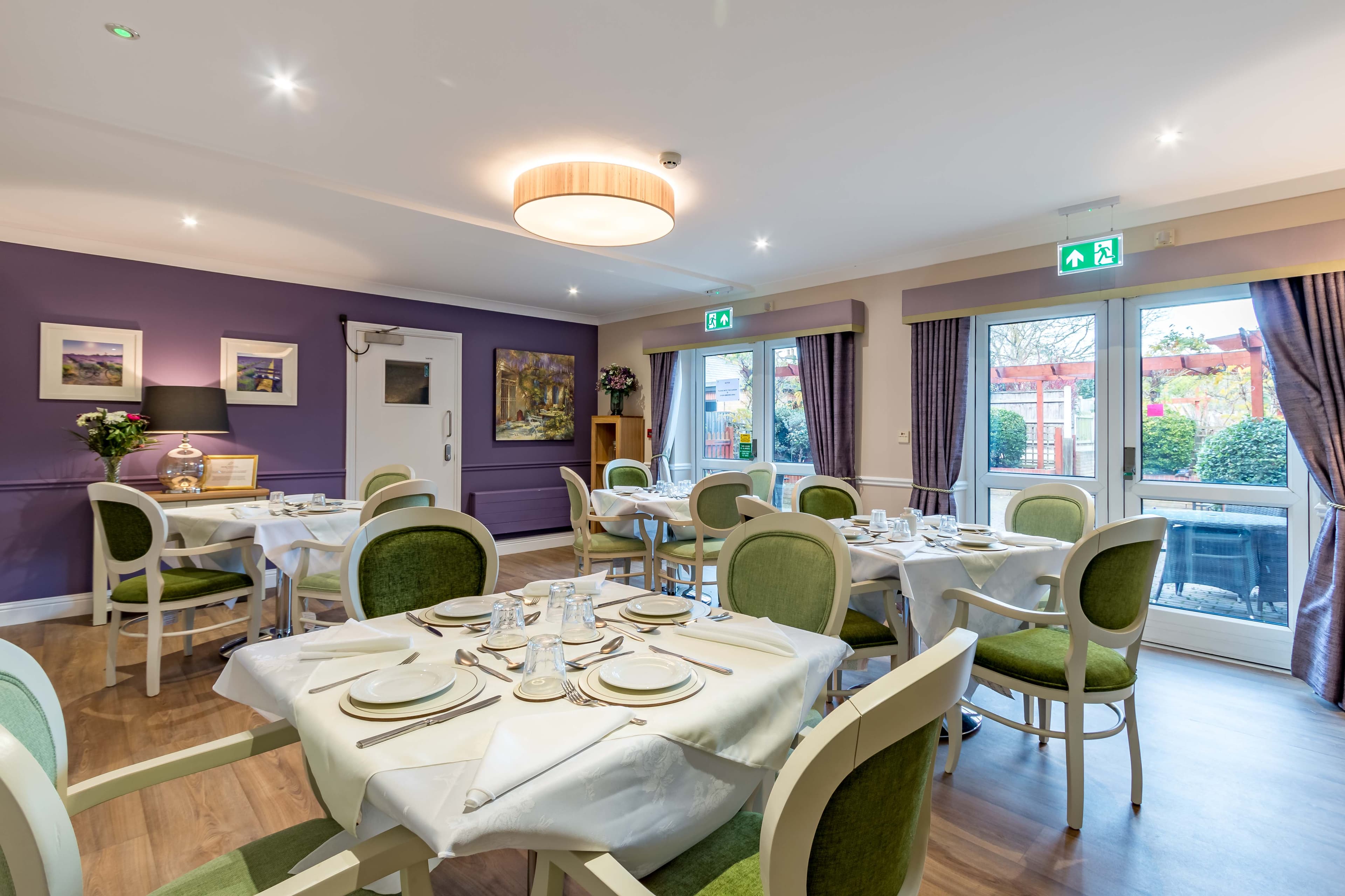 Dining Room of Newington Court Care Home in Sittingbourne, Kent