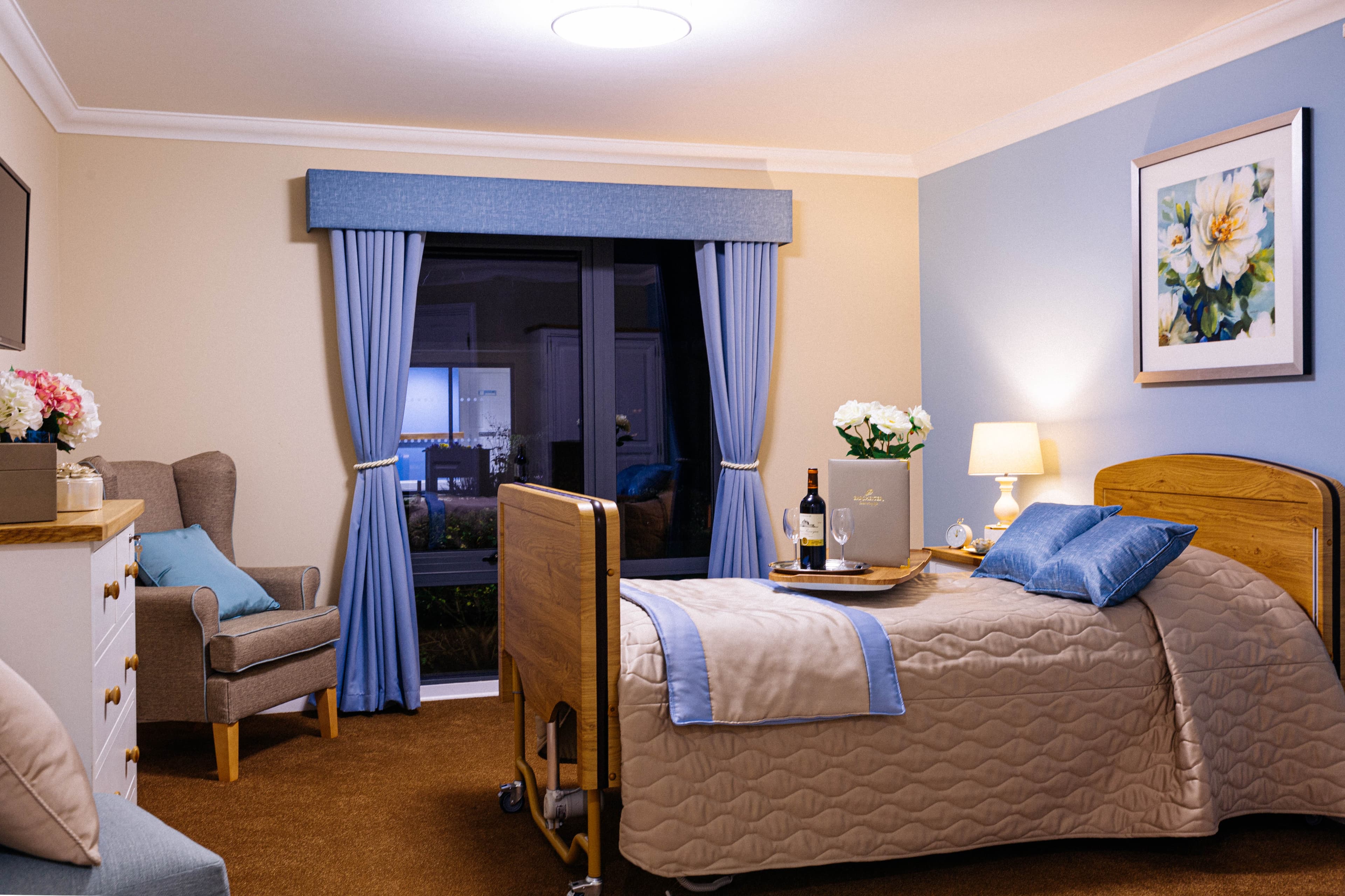 Bedroom in Oaklands Care Home in Cambridge, Cambridgeshire