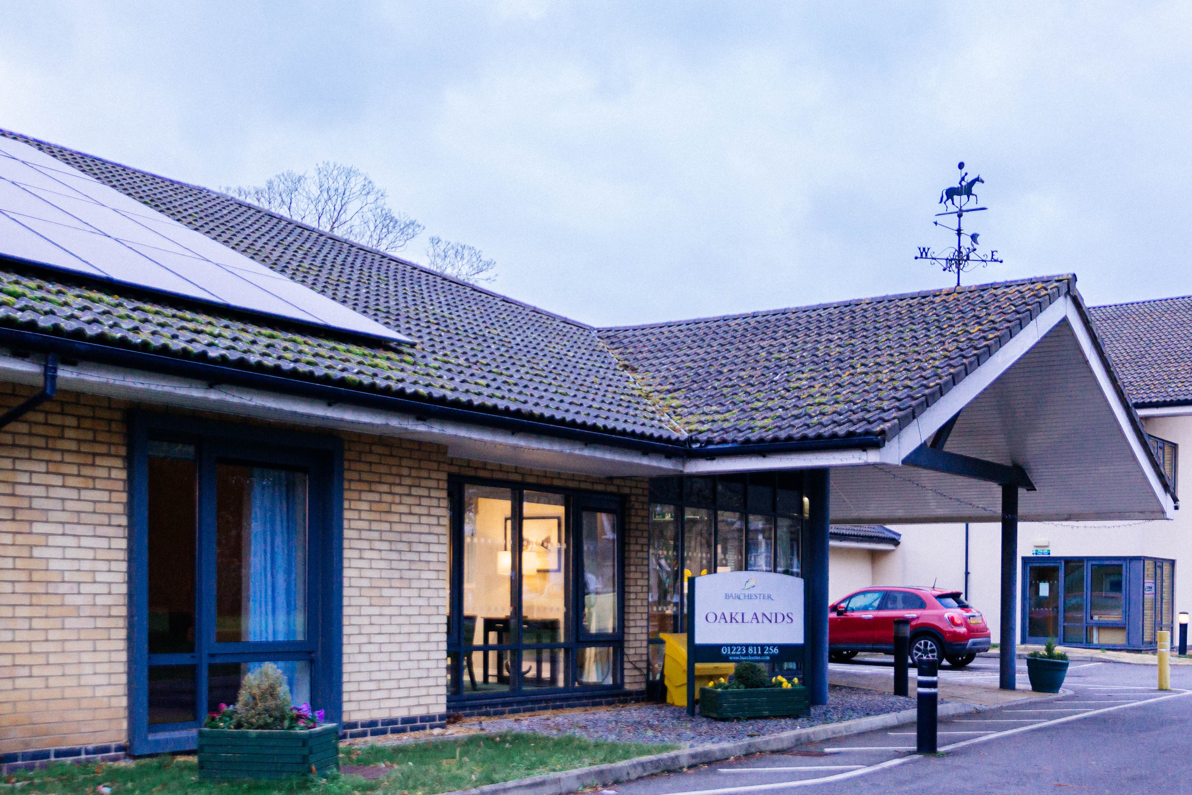 Exterior of Oaklands Care Home in Cambridge, Cambridgeshire