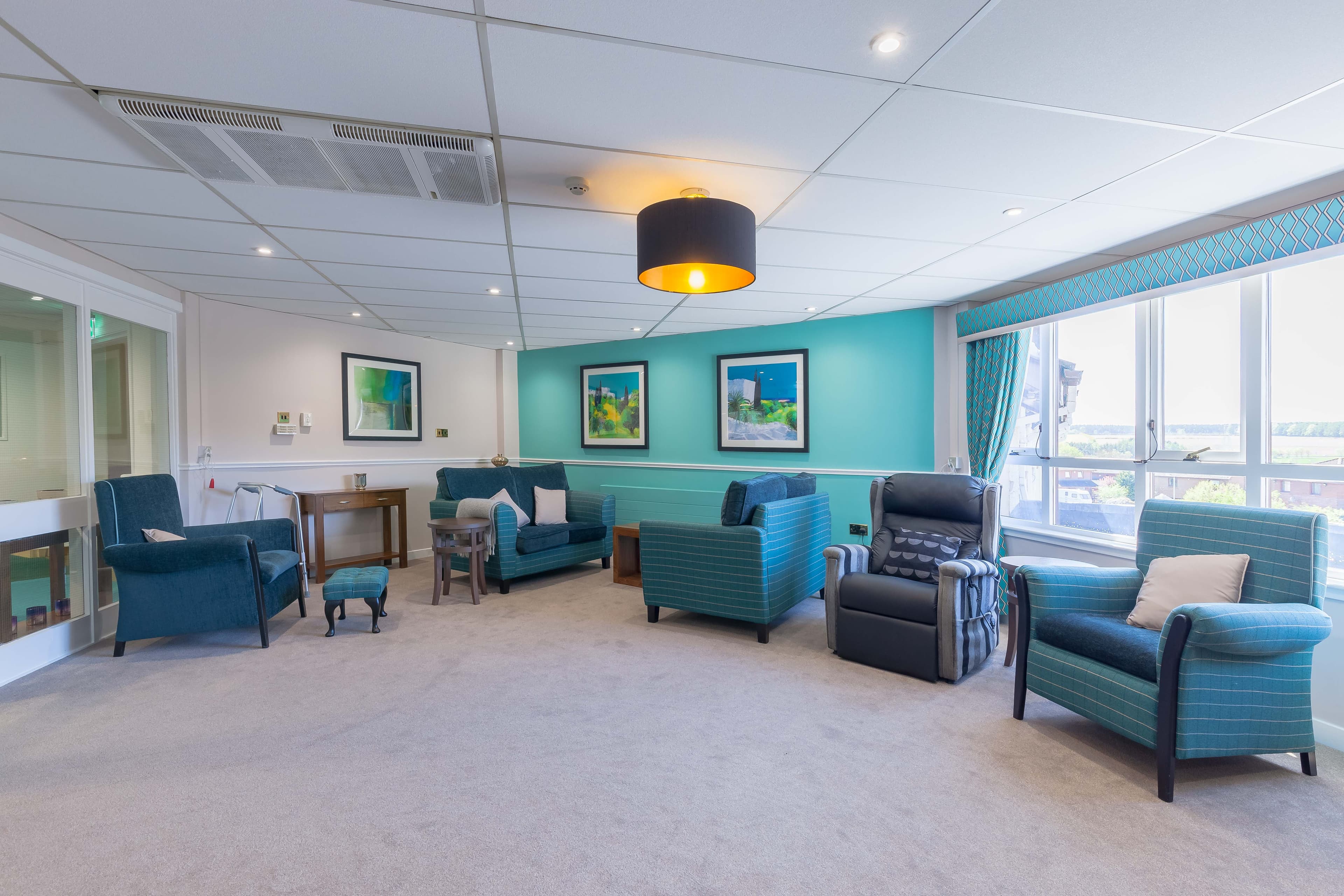 Communal Lounge in Ochil Care Home in Perth, Scotland