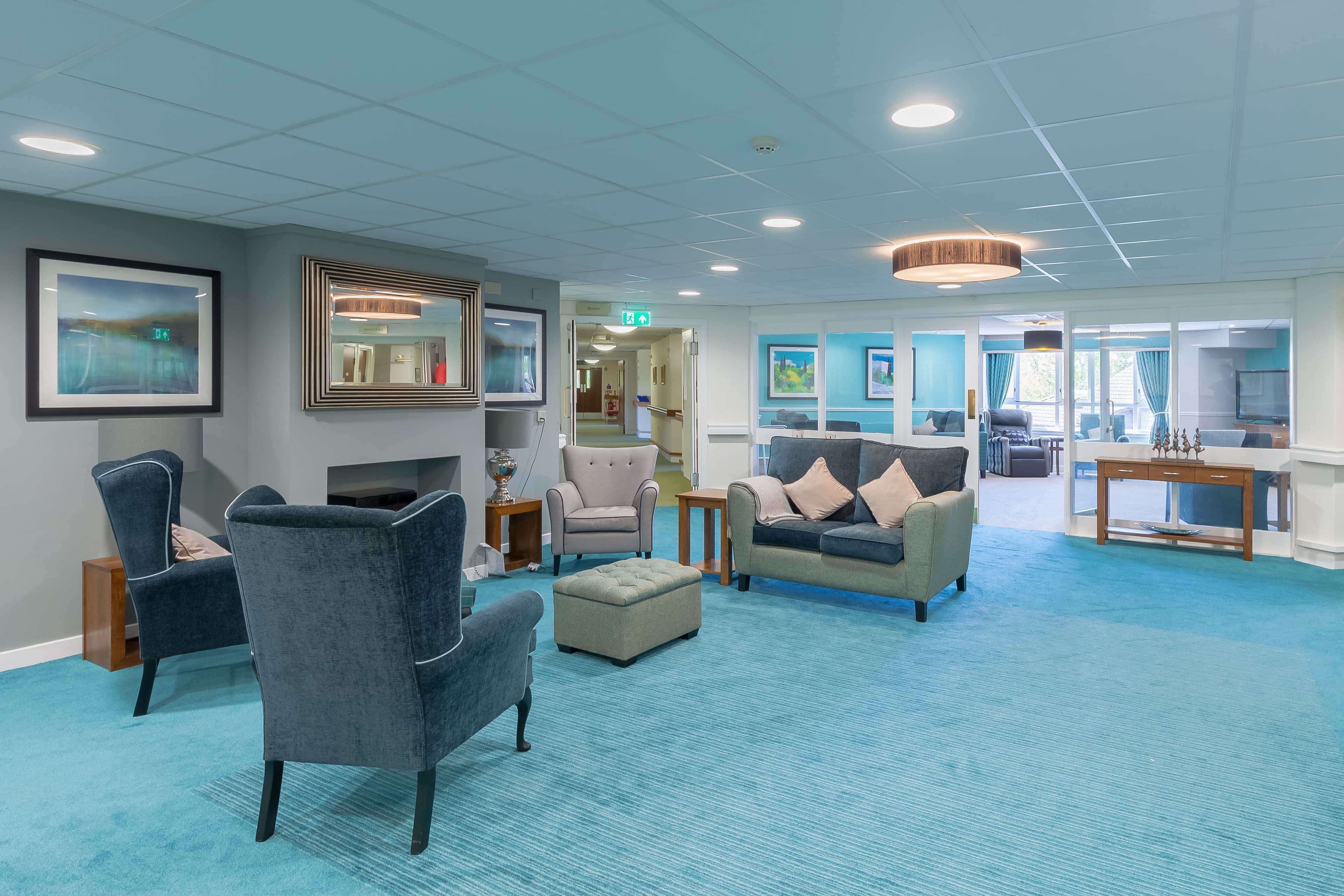 Communal Lounge in Ochil Care Home in Perth, Scotland