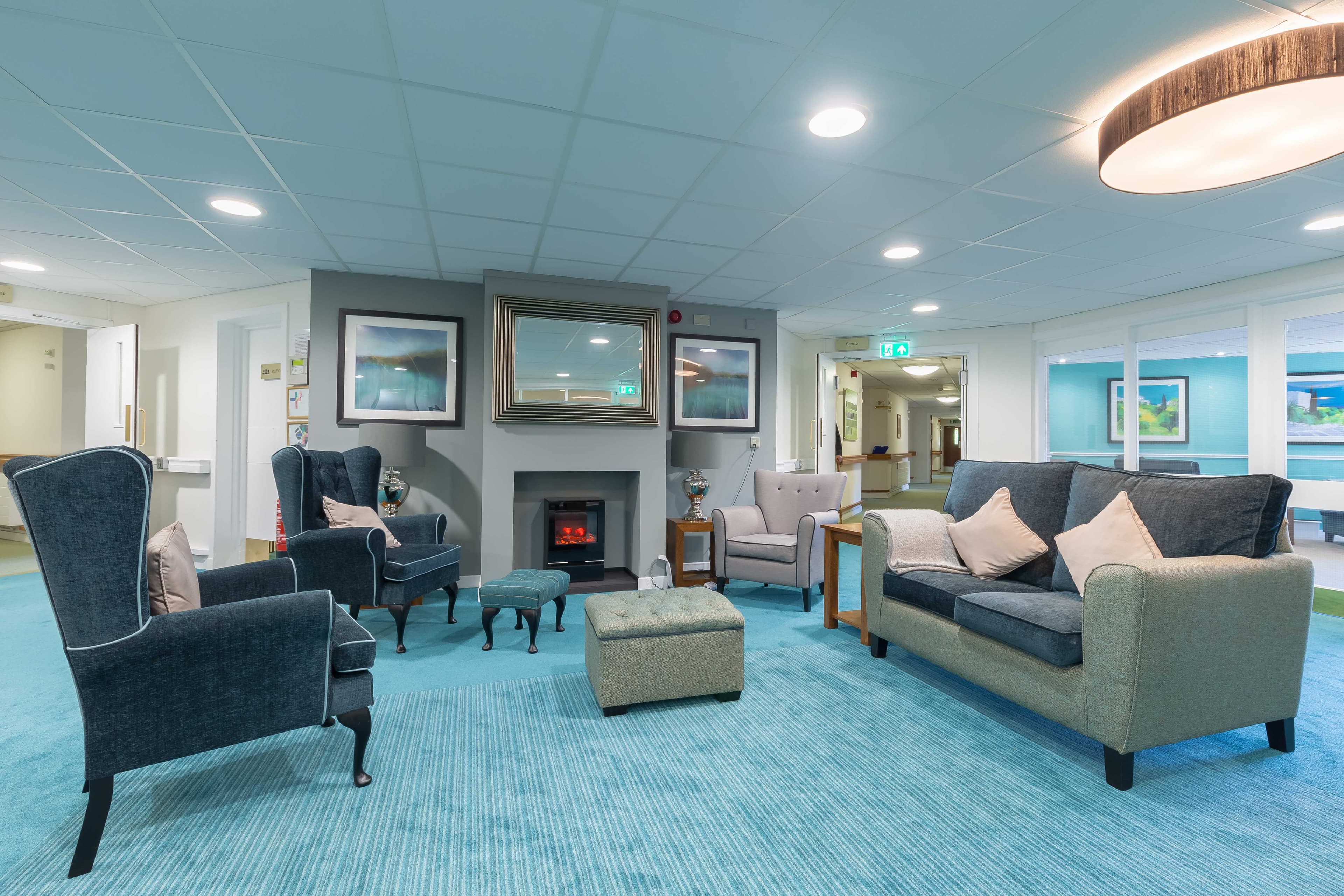 Communal Lounge in Ochil Care Home in Perth, Scotland