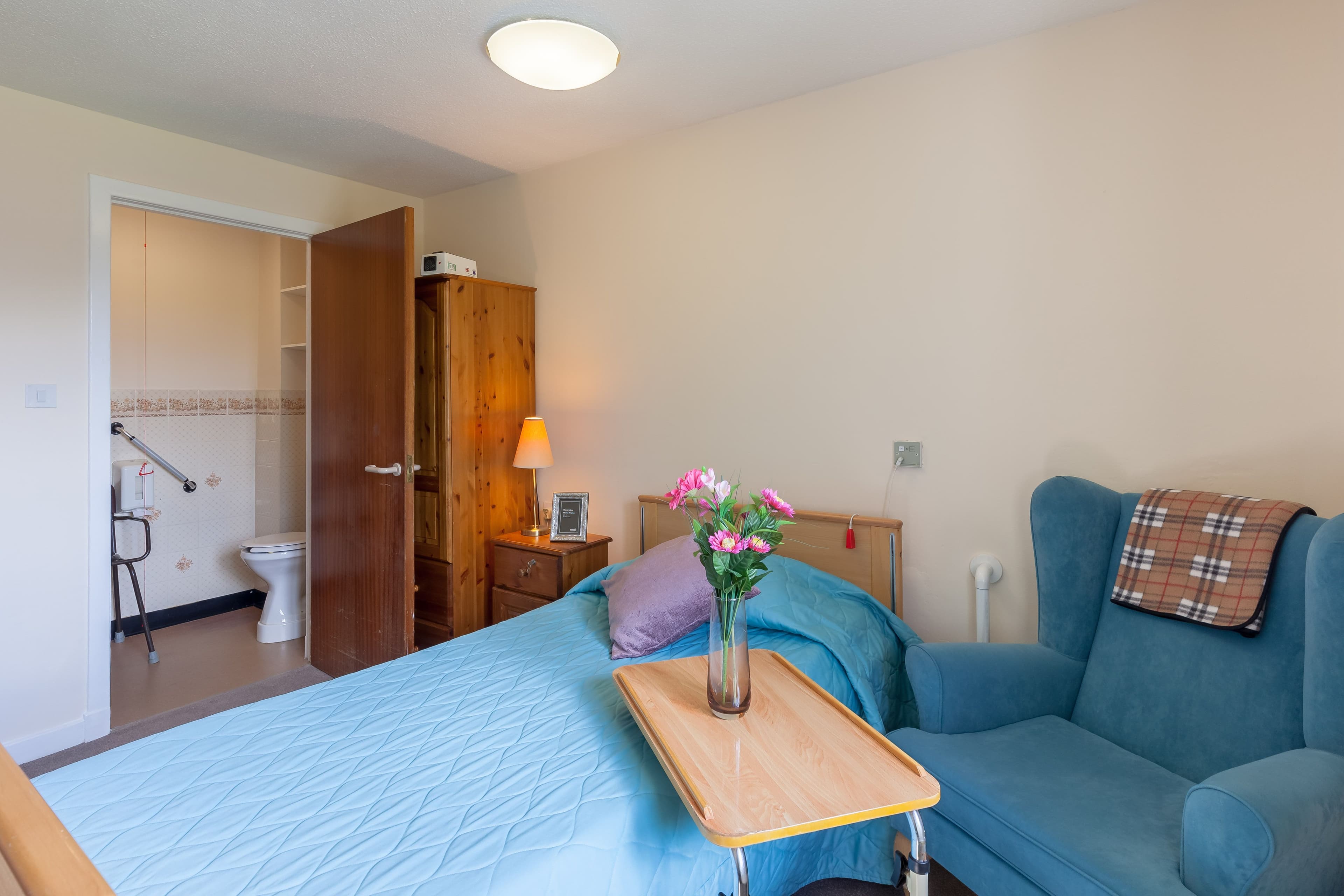 Bedroom in Ochil Care Home in Perth, Scotland