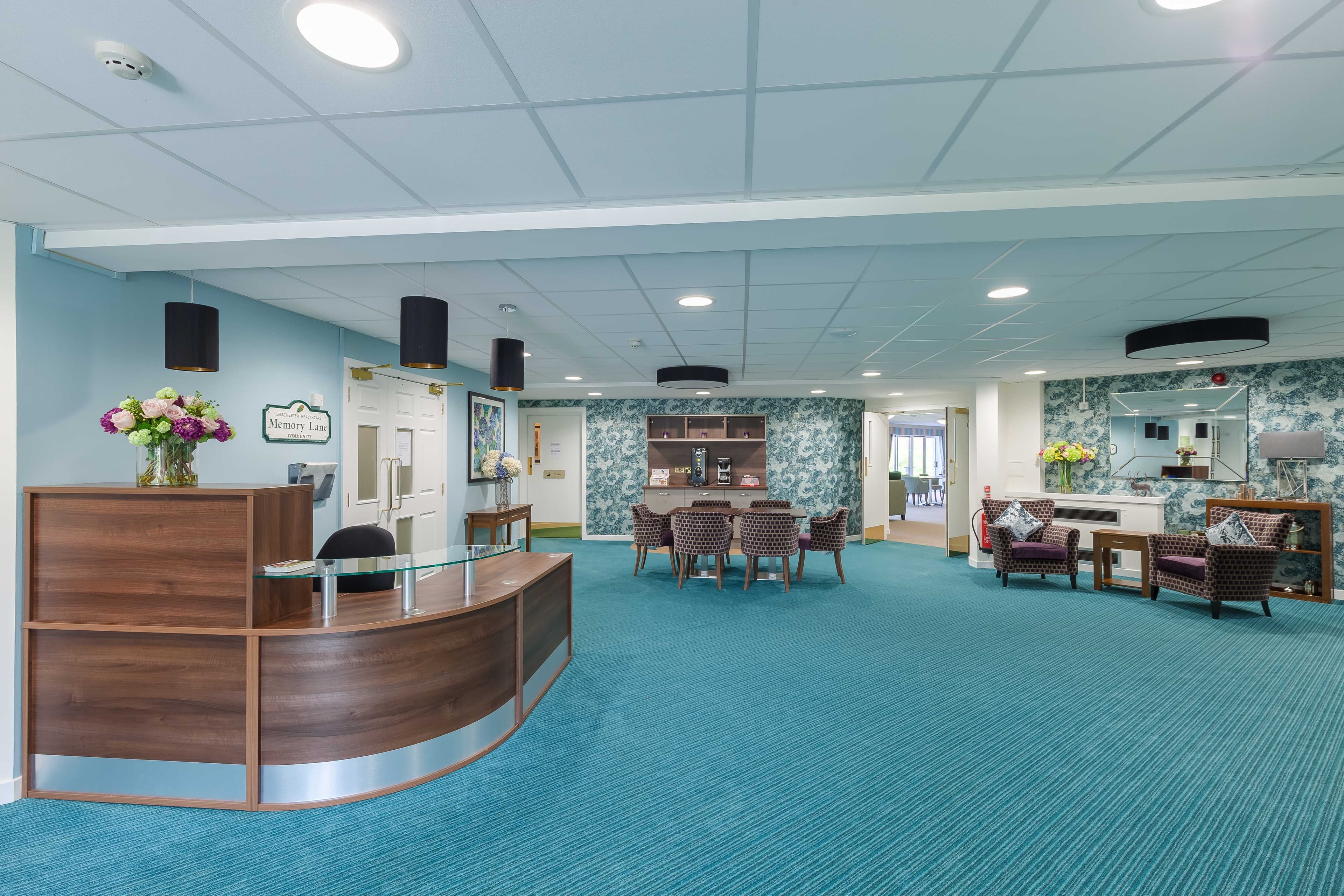 Reception in Ochil Care Home in Perth, Scotland