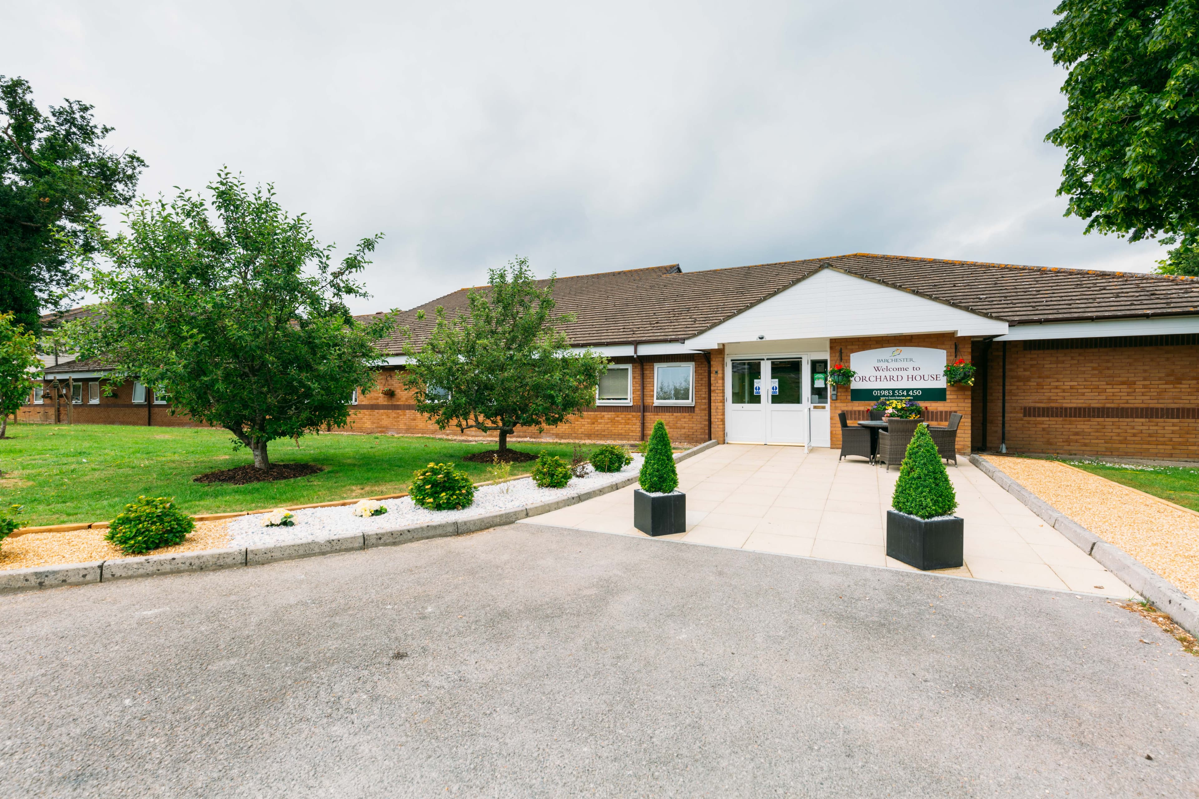 Exterior of Orchard House Care Home in Newport, Isle of Wight