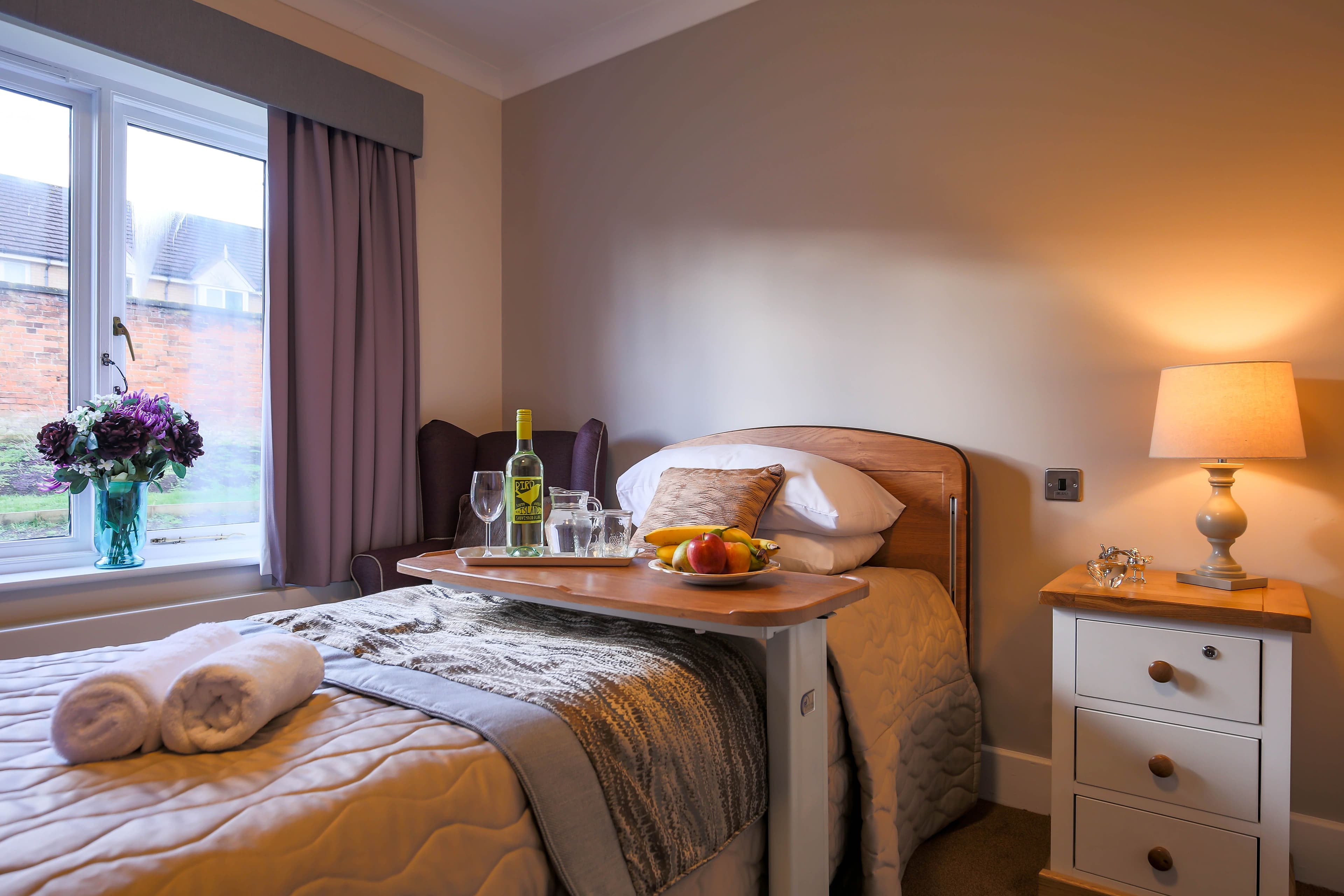 Bedroom in Ottley House Care Home in Shrewsbury, Shropshire