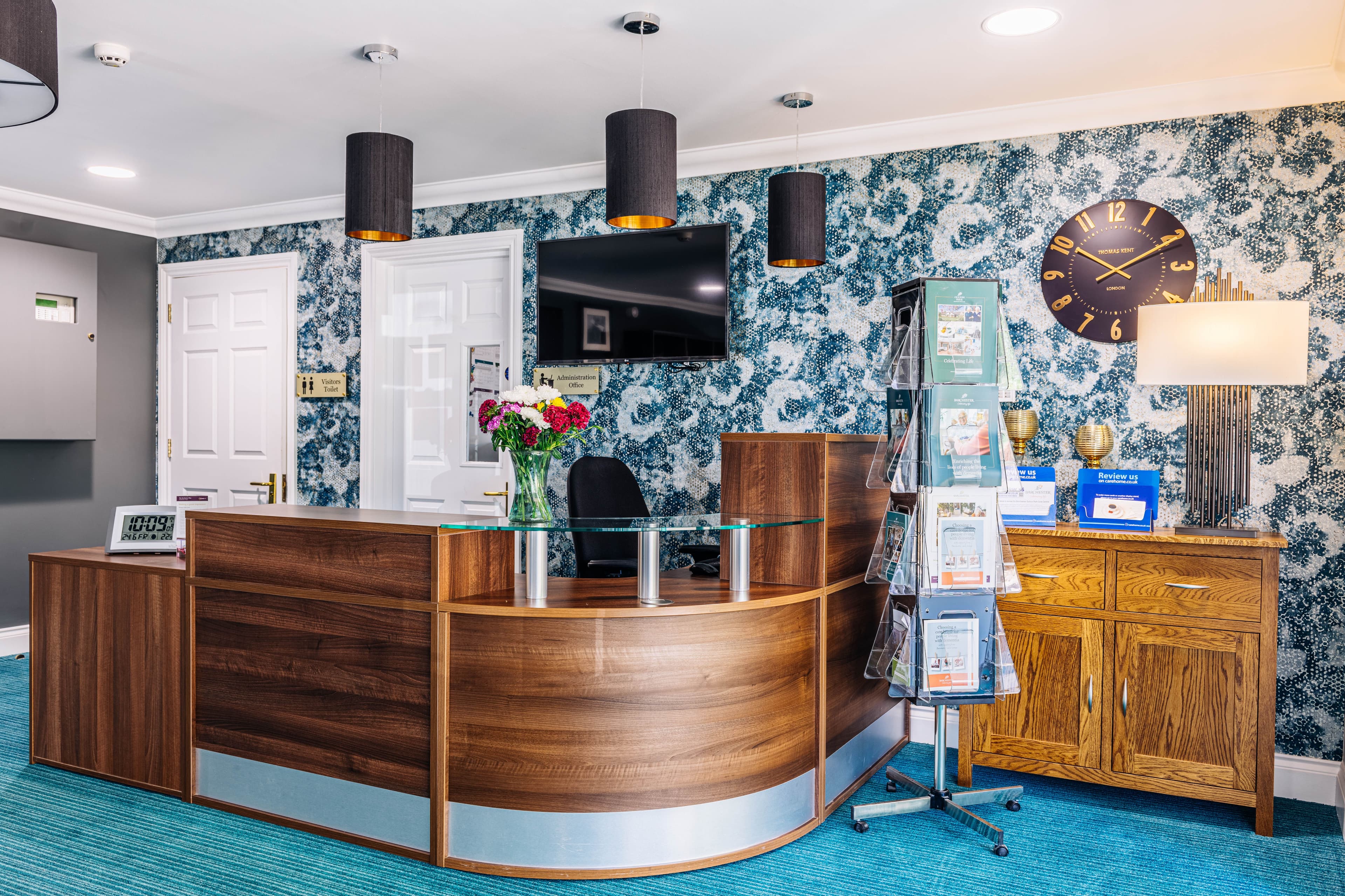 Reception in Oulton Park Care Home in Lowestoft, Suffolk