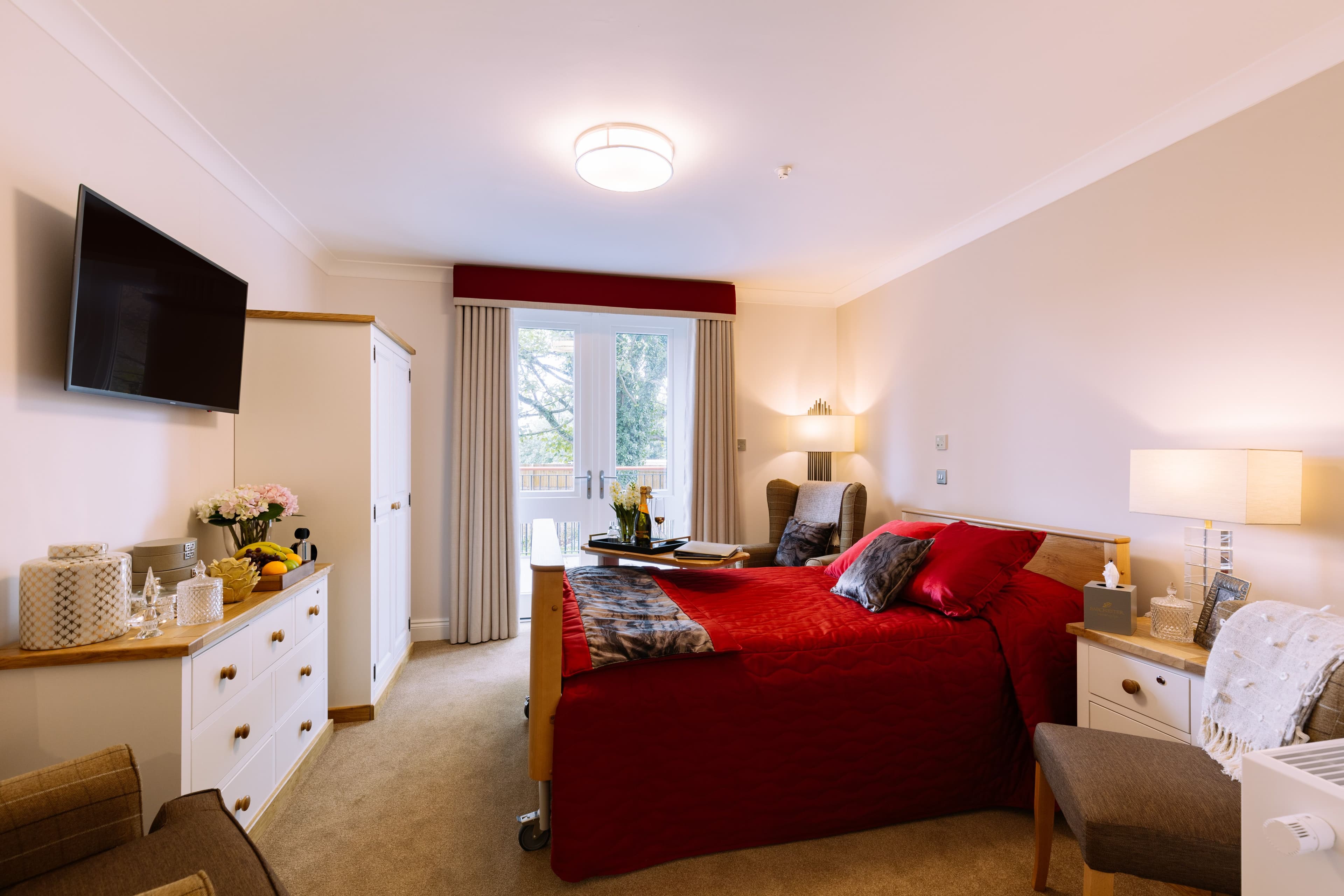 Bedroom at Ouse View Care Home in York, North Yorkshire