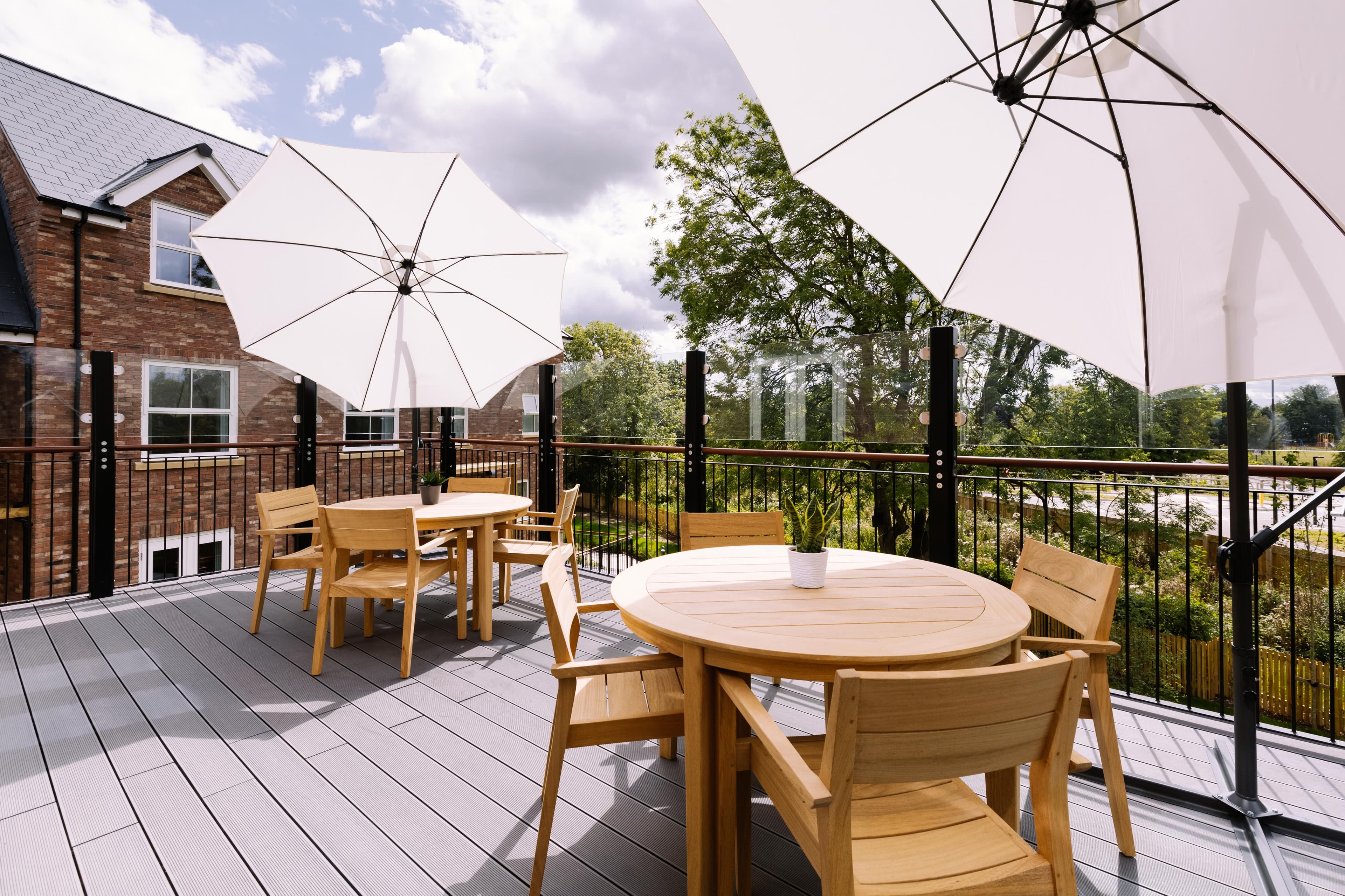 Garden at Ouse View Care Home in York, North Yorkshire