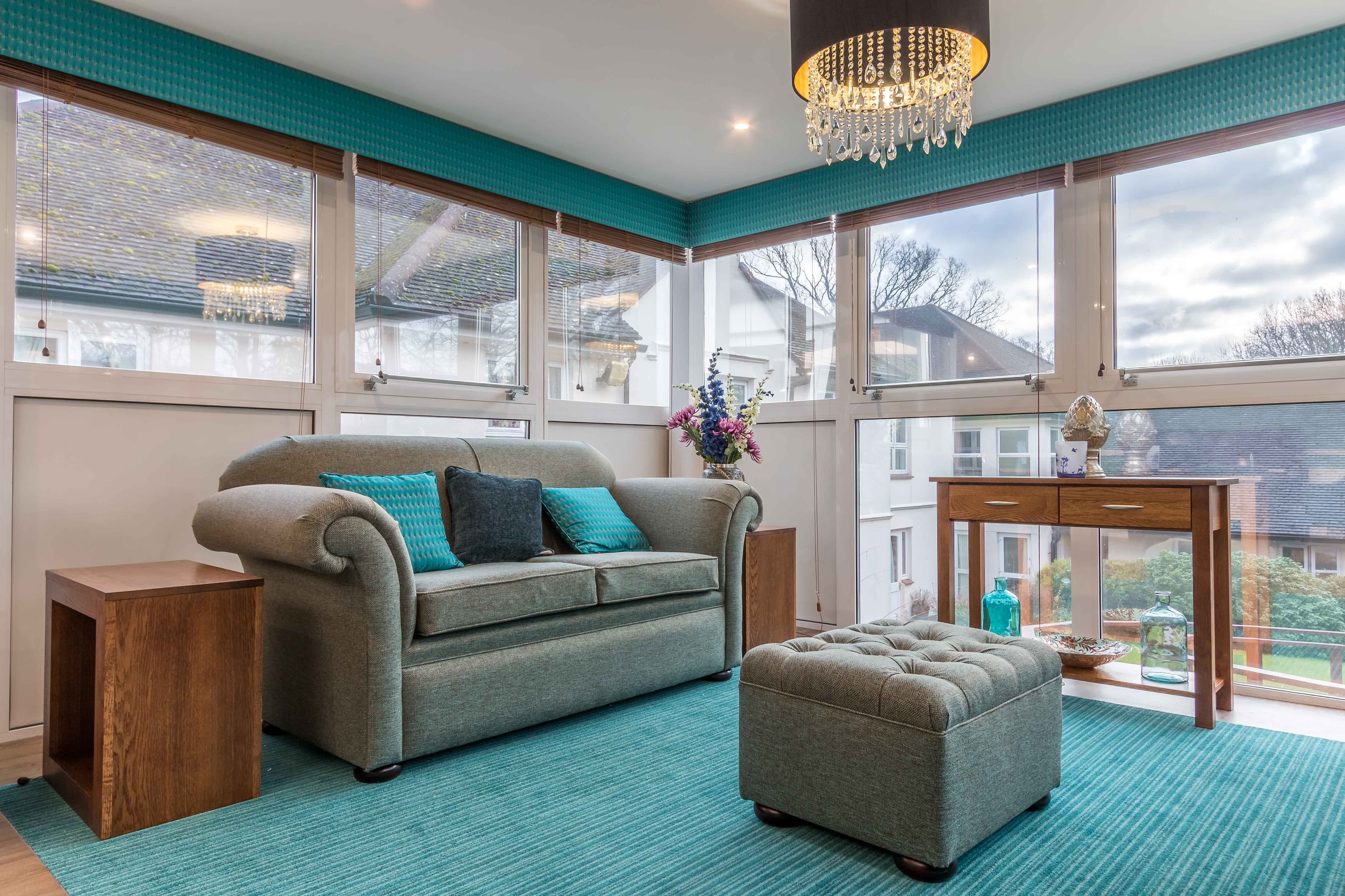 Communal Lounge at Oxford Beaumont Care Home in Oxford, Oxfordshire