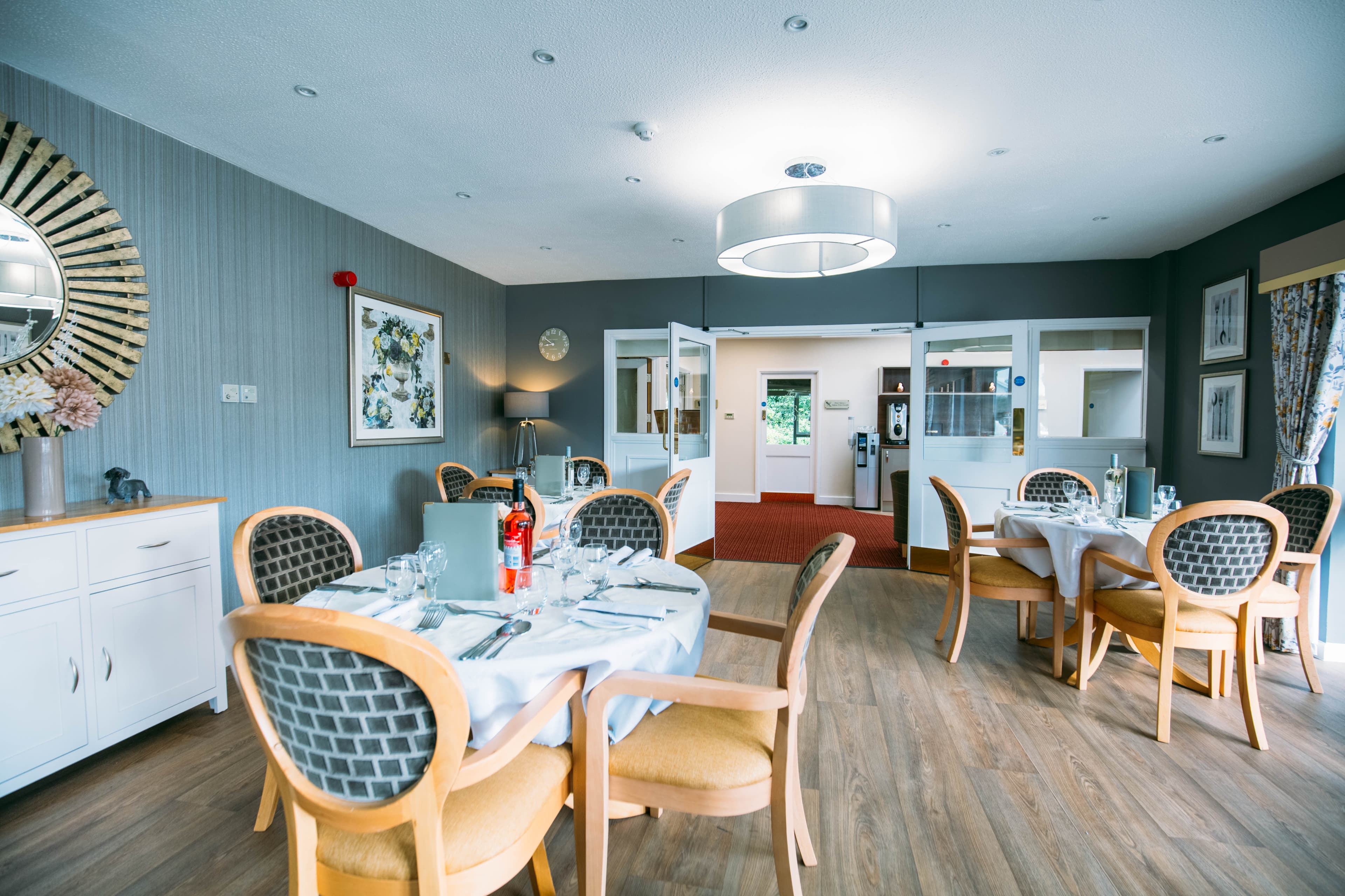 Dining Room at Plas-y-Dderwen Care Home in Camarthen, Camarthenshire