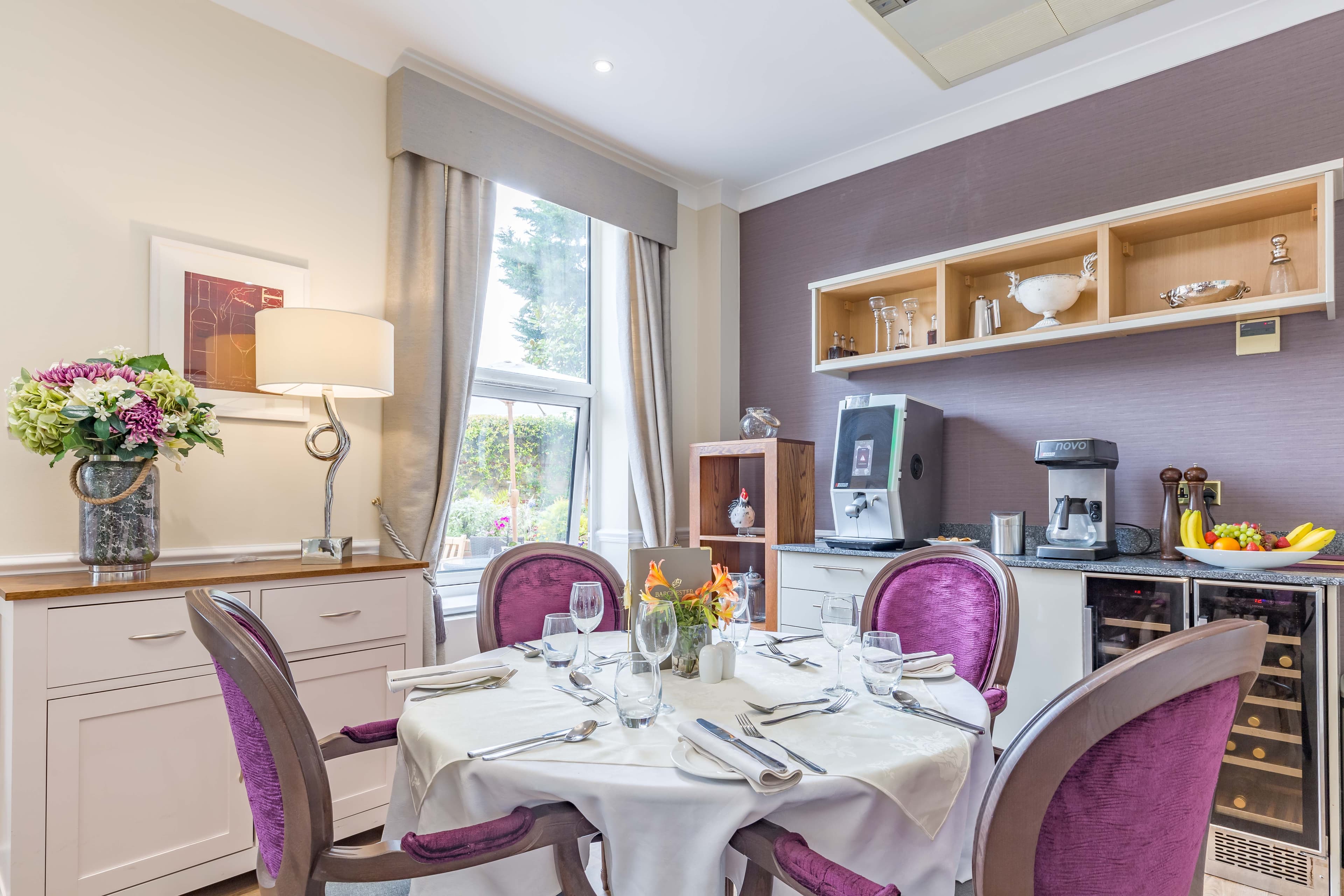 Dining Room at Queen Court Care Home in Wimbledon, Merton