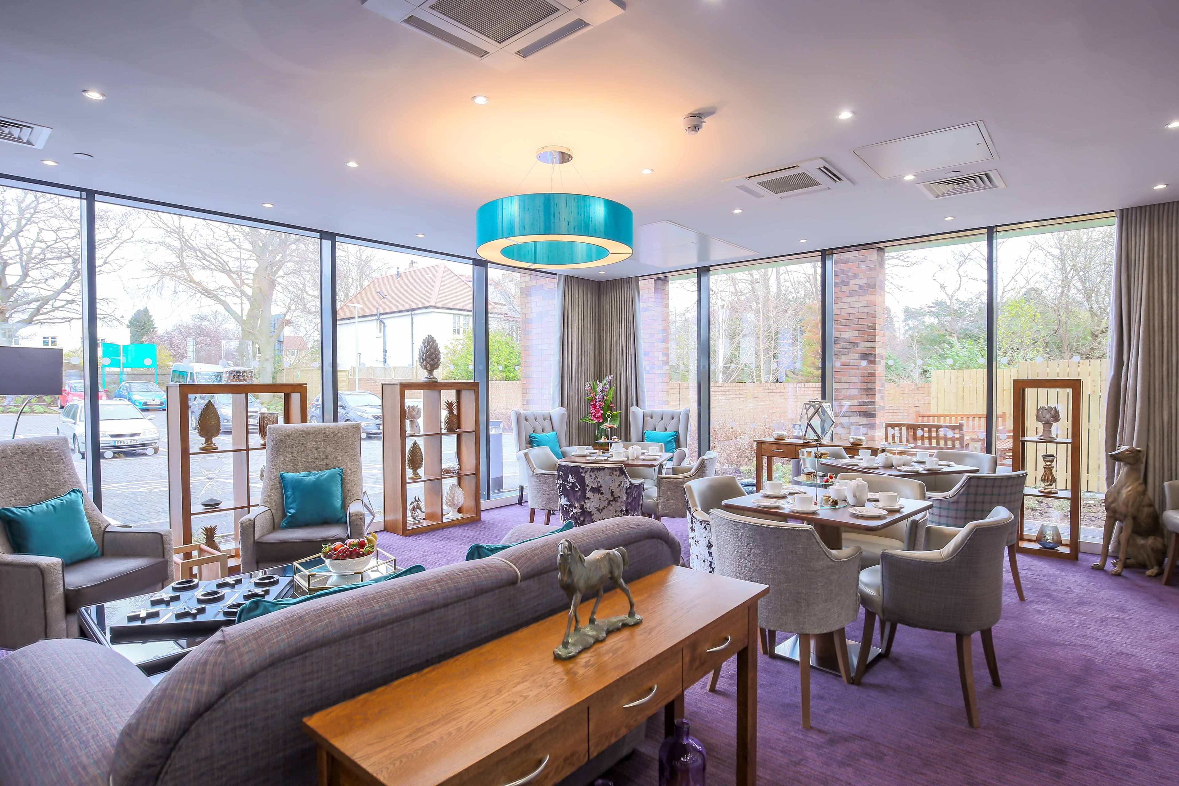 Cafe at Queens Manor Care Home in Edinburgh, Scotland