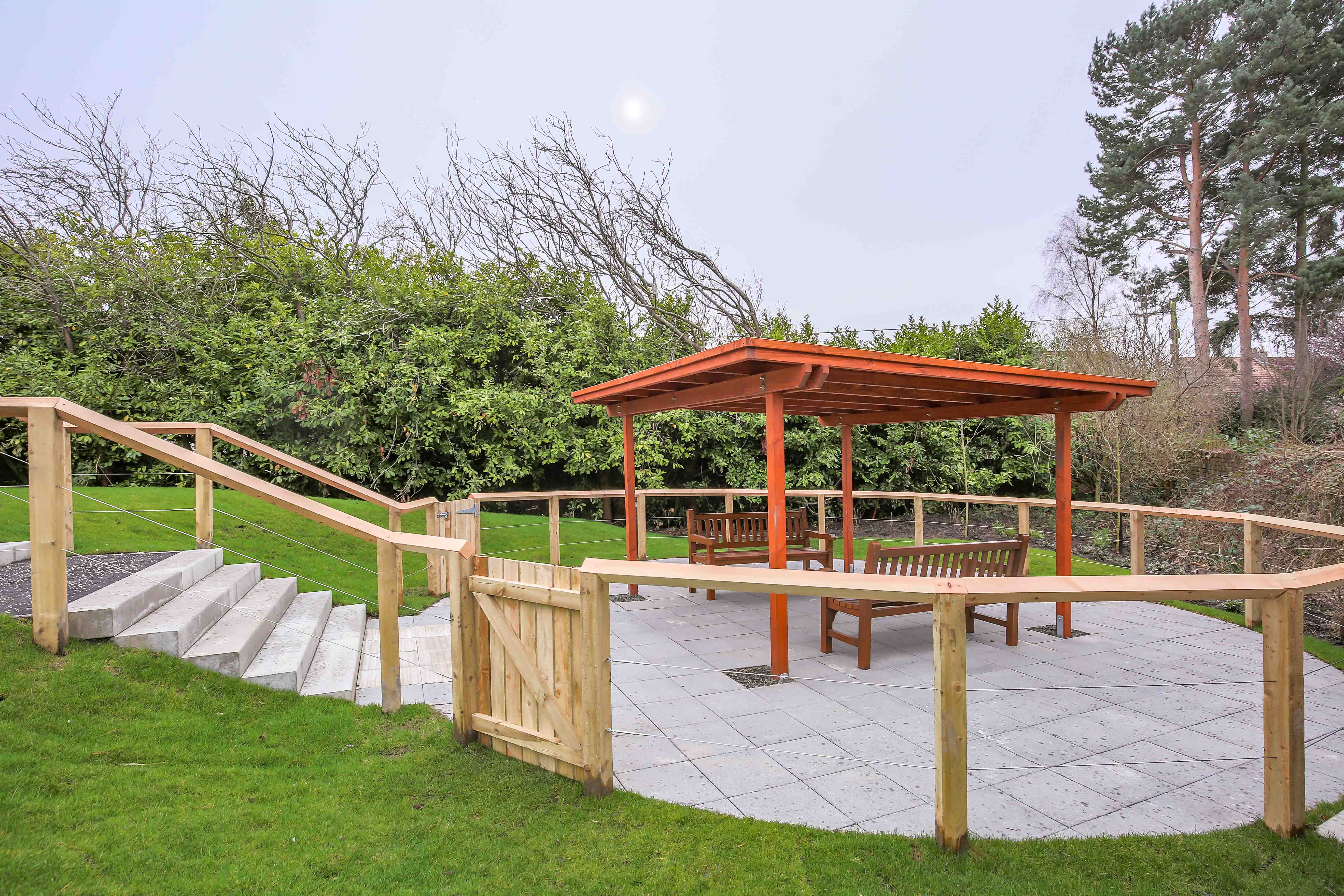 Garden at Queens Manor Care Home in Edinburgh, Scotland