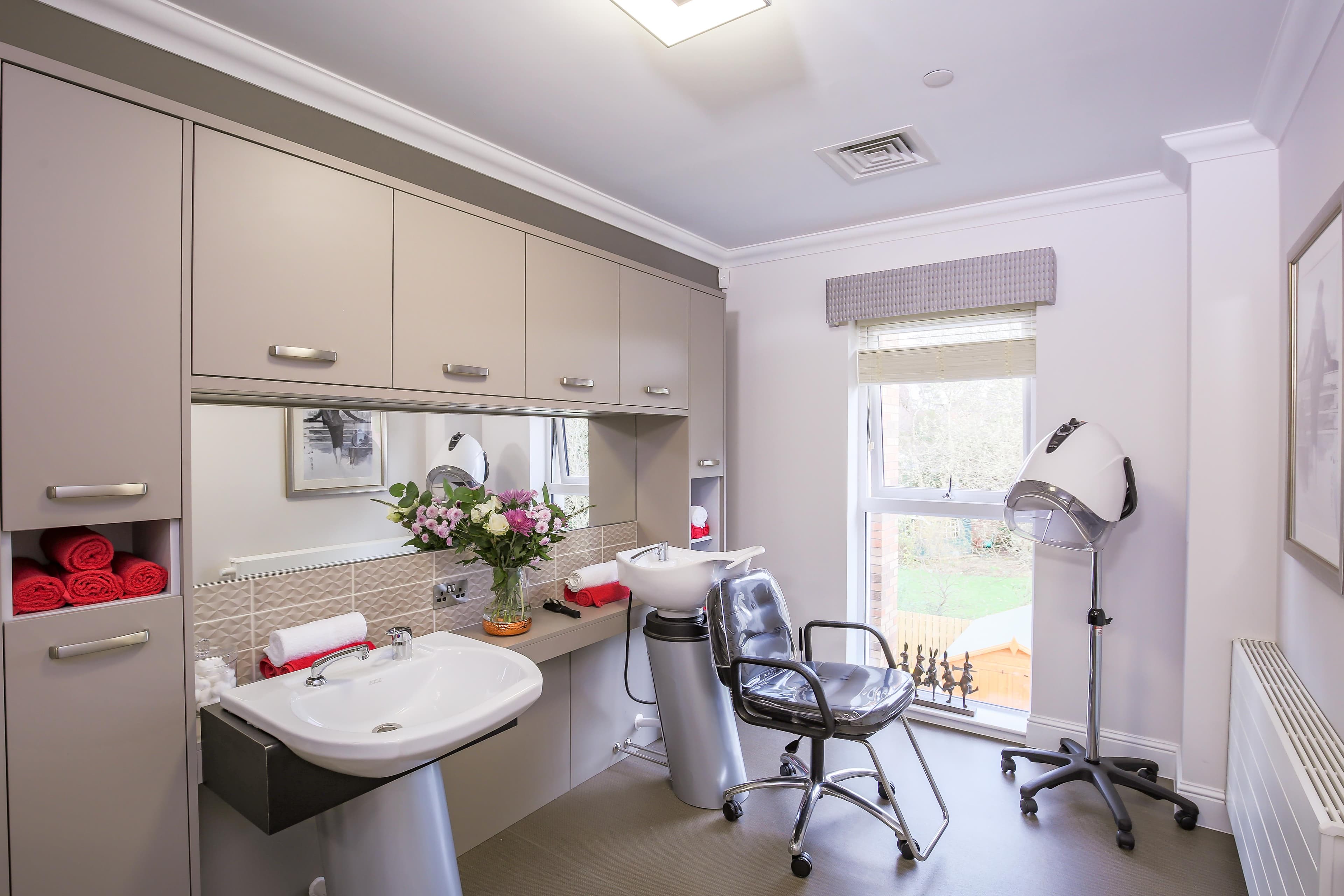 Hair Salon at Queens Manor Care Home in Edinburgh, Scotland