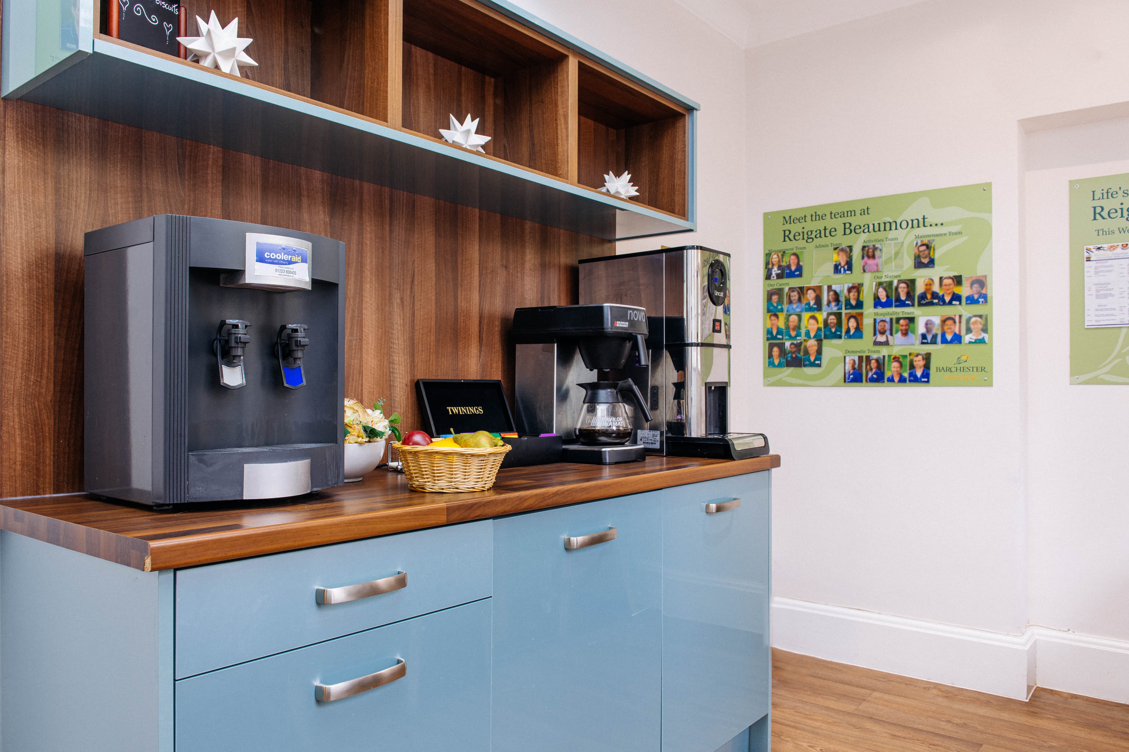 Cafe at Reigate Beaumont Care Home in Reigate, Surrey