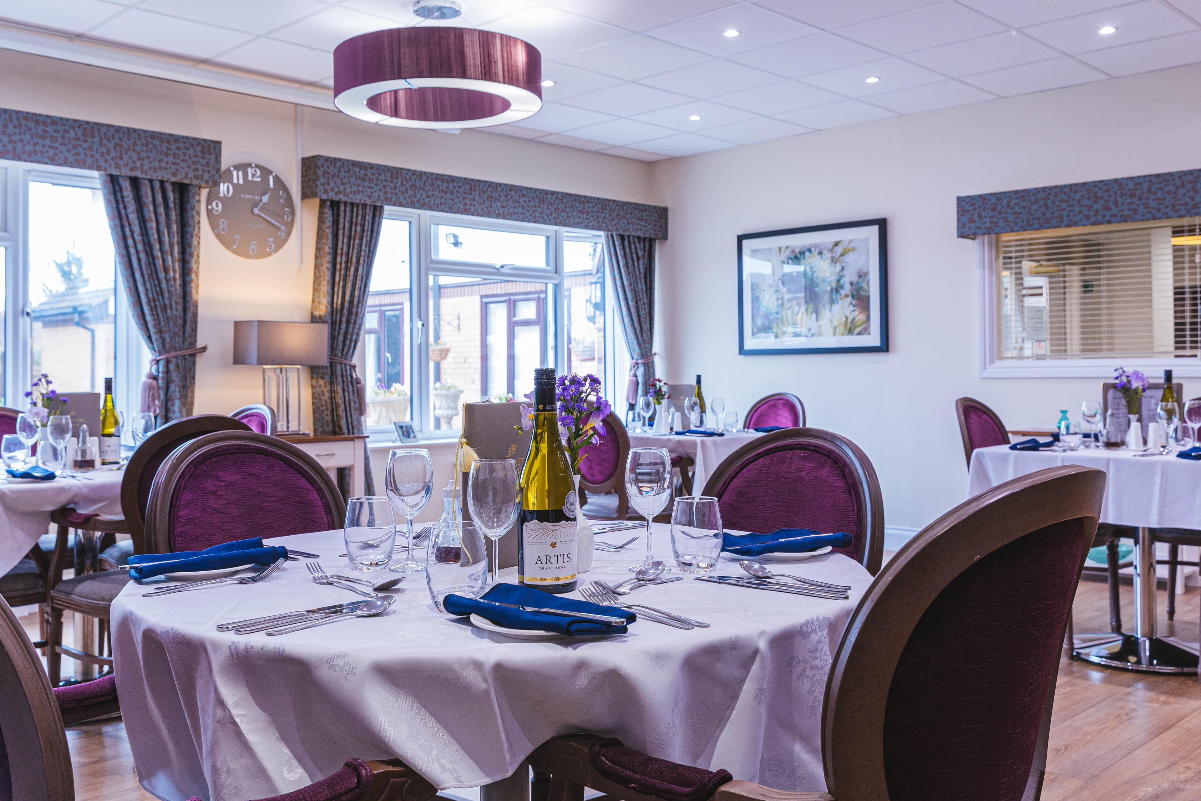 Dining Room at Rose Lodge Care Home in Wisbech, Cambridgeshire