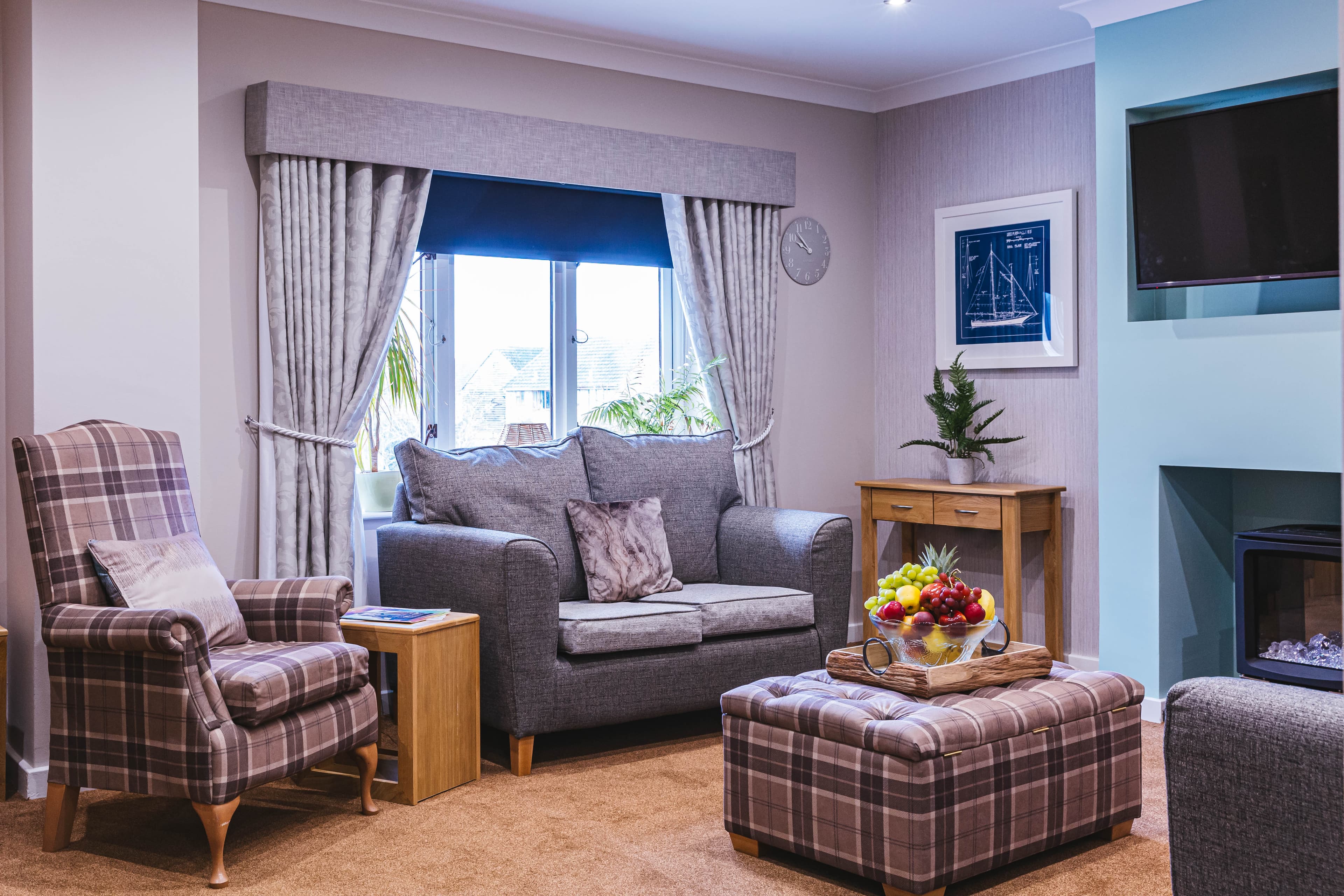 Communal Lounge at Rose Lodge Care Home in Wisbech, Cambridgeshire