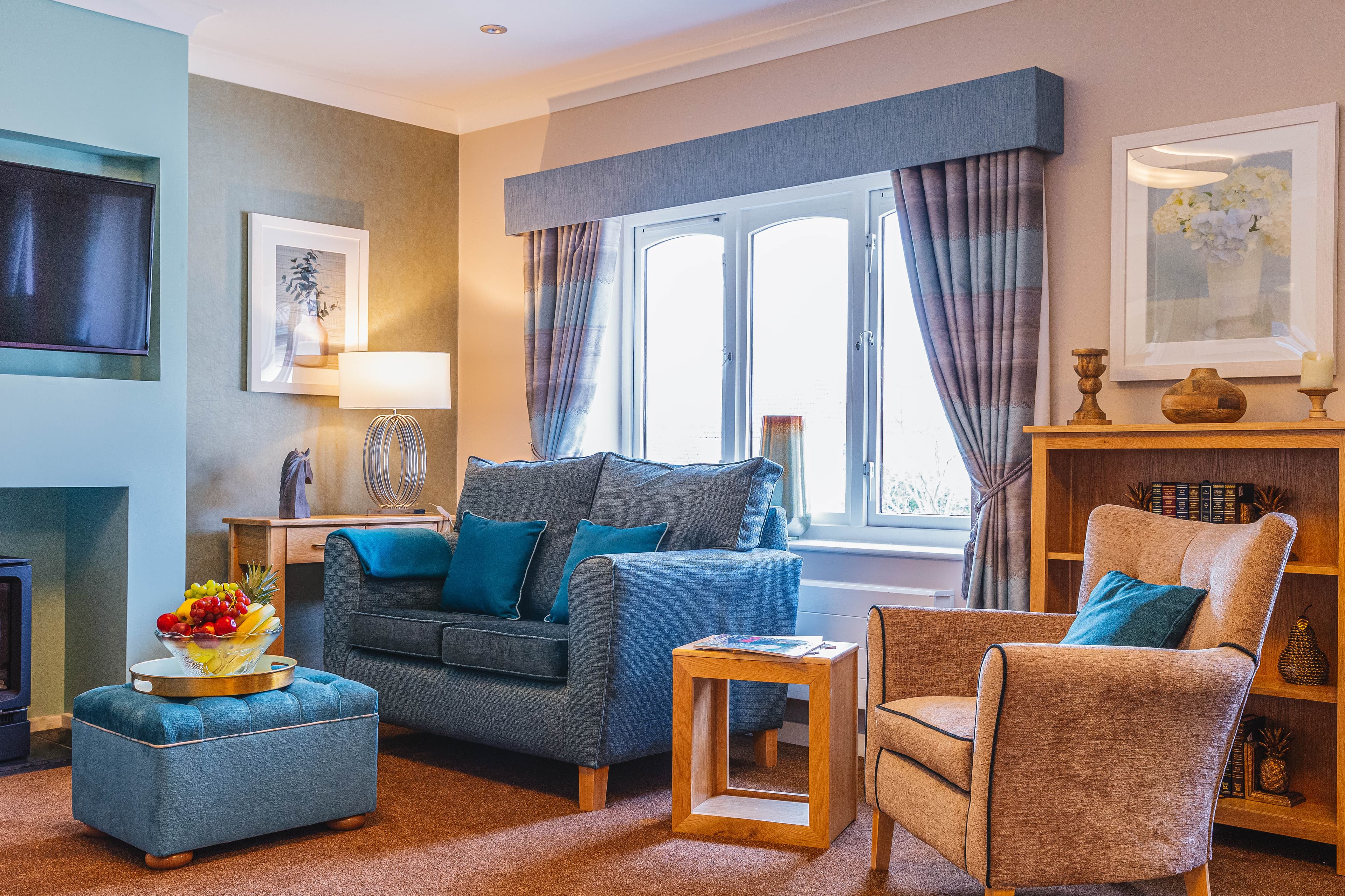 Communal Lounge at Rose Lodge Care Home in Wisbech, Cambridgeshire