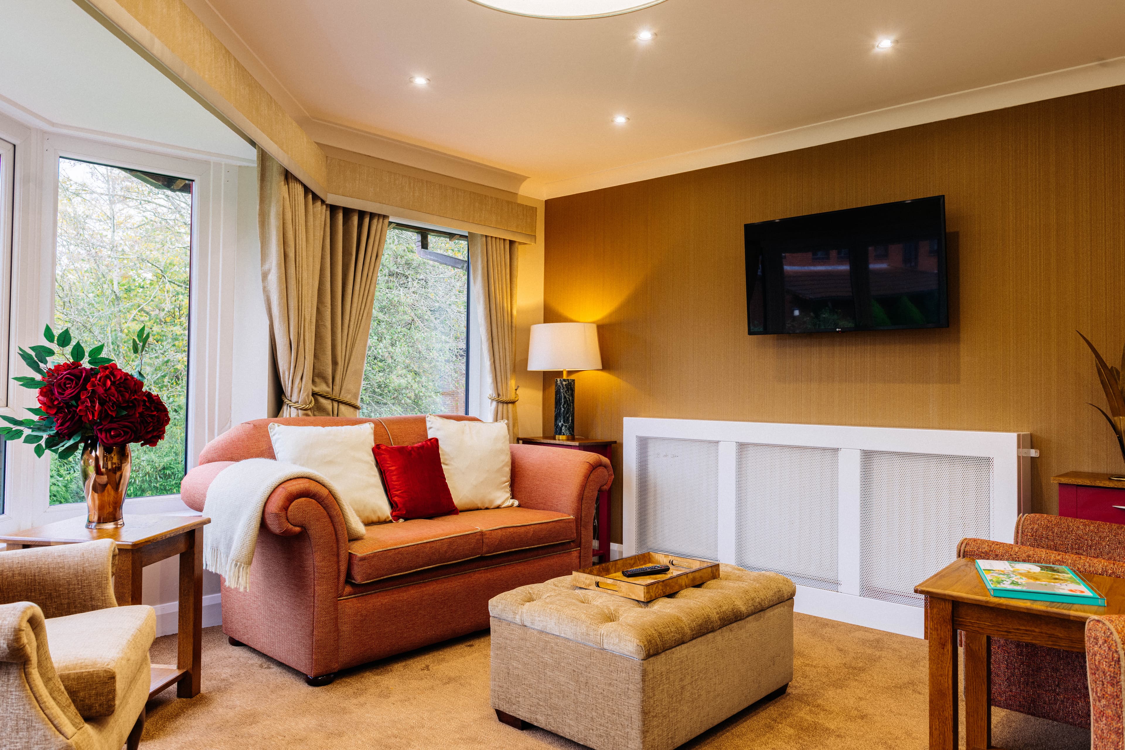 Communal Lounge at Sherwood Court Care Home in Fulwood, Preston