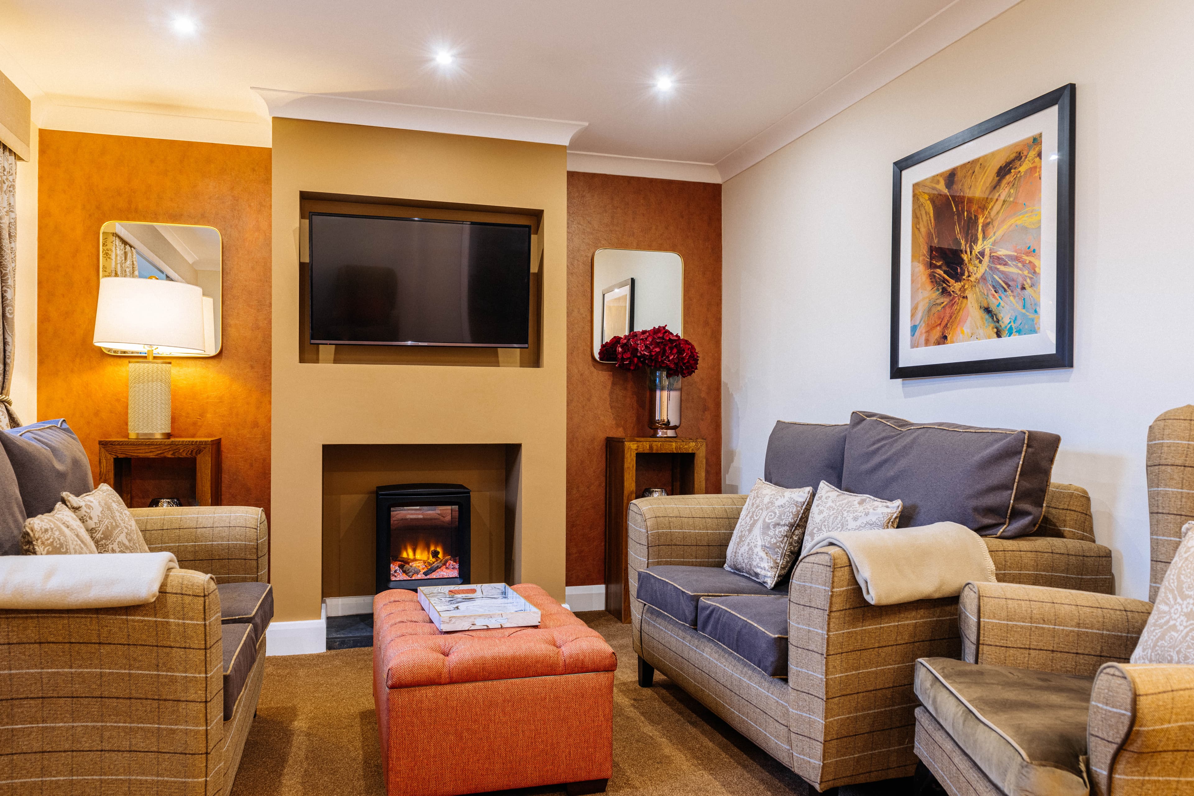 Communal Lounge at Sherwood Court Care Home in Fulwood, Preston