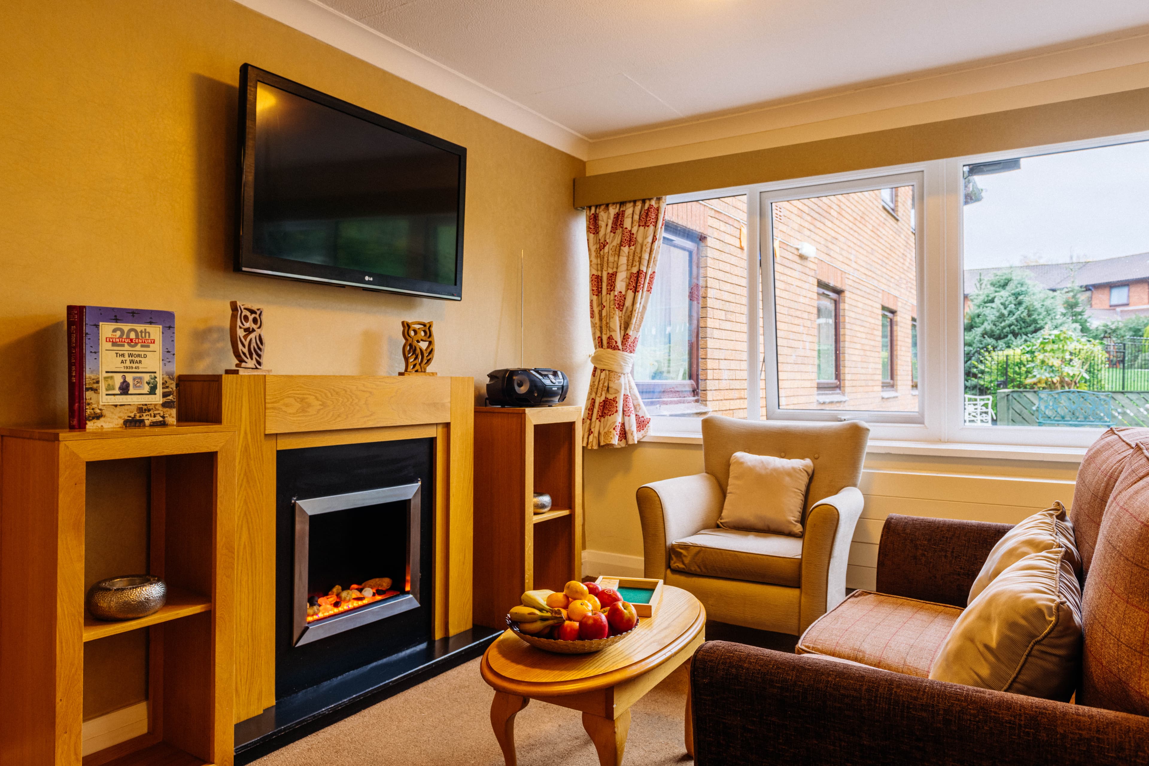 Communal Lounge at Sherwood Court Care Home in Fulwood, Preston