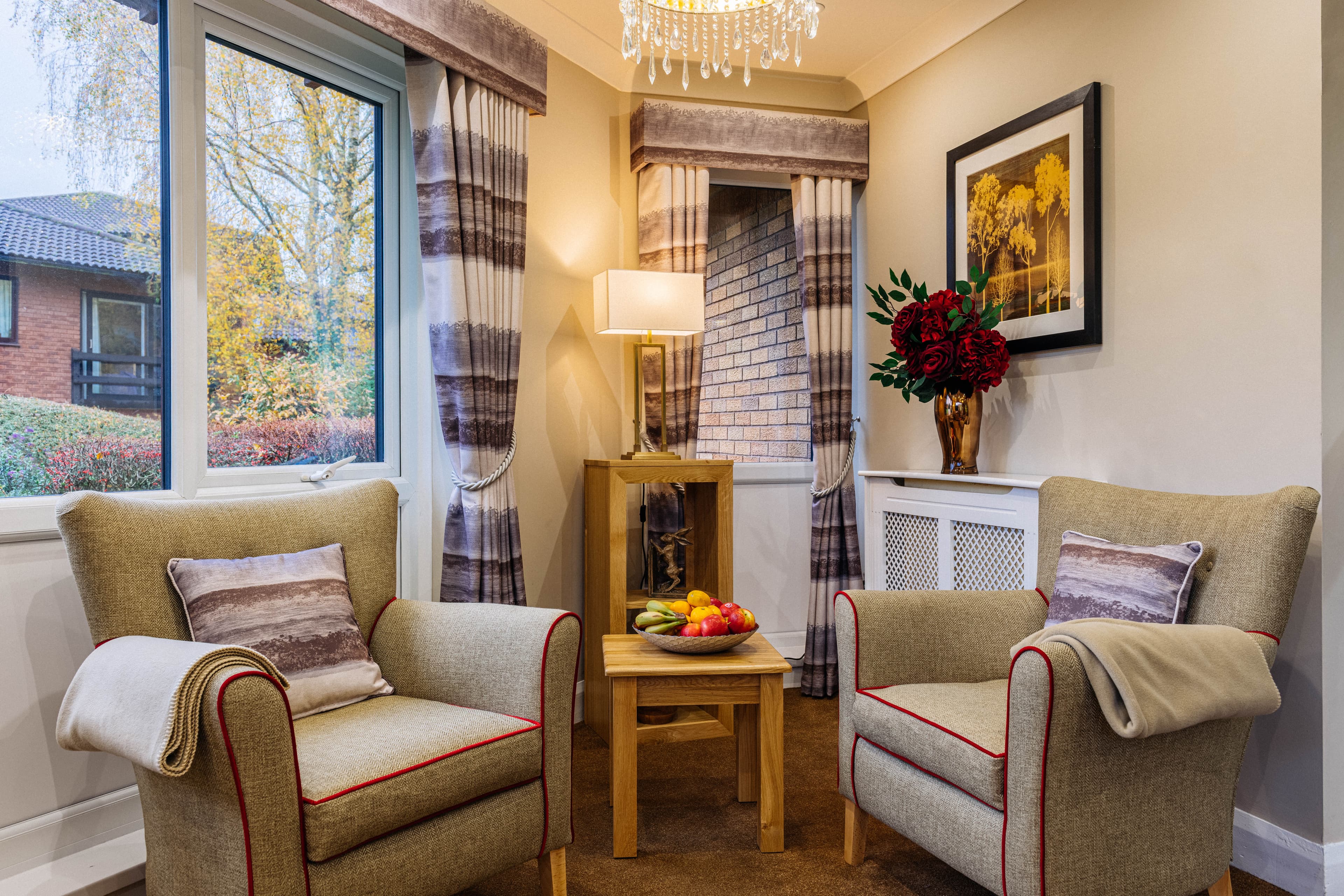 Communal Lounge at Sherwood Court Care Home in Fulwood, Preston