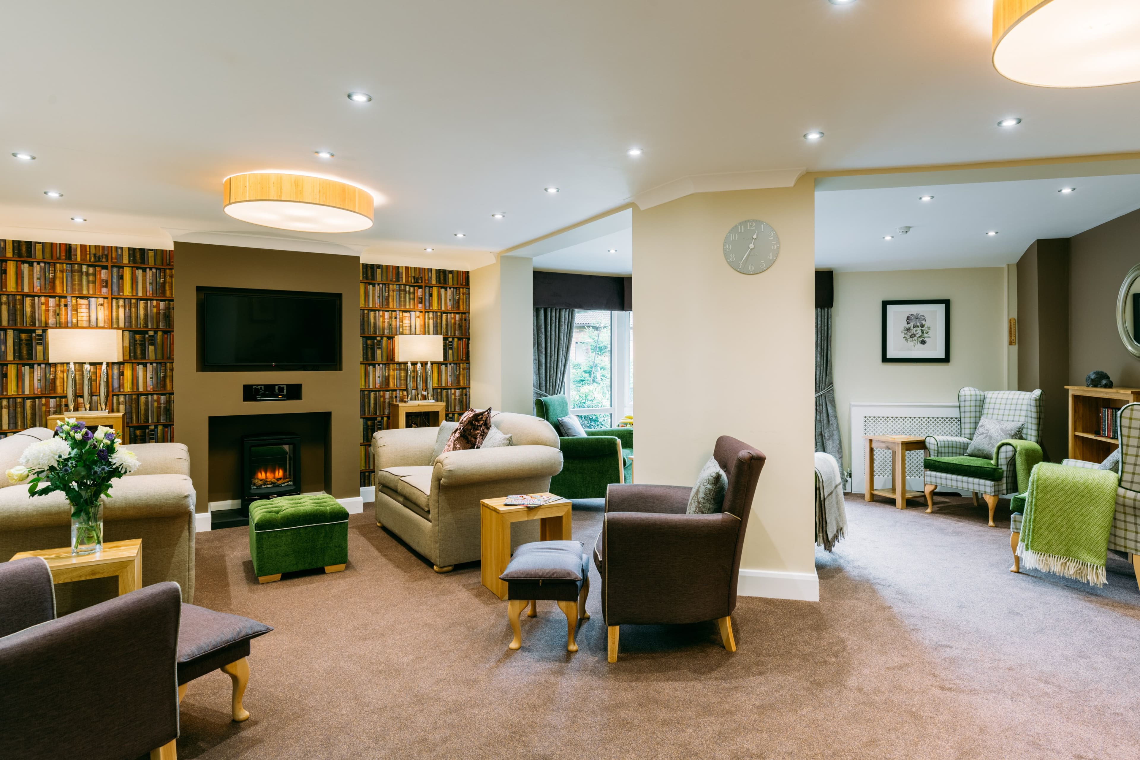 Communal Lounge at Sherwood Lodge Care Home in Fulwood, Preston