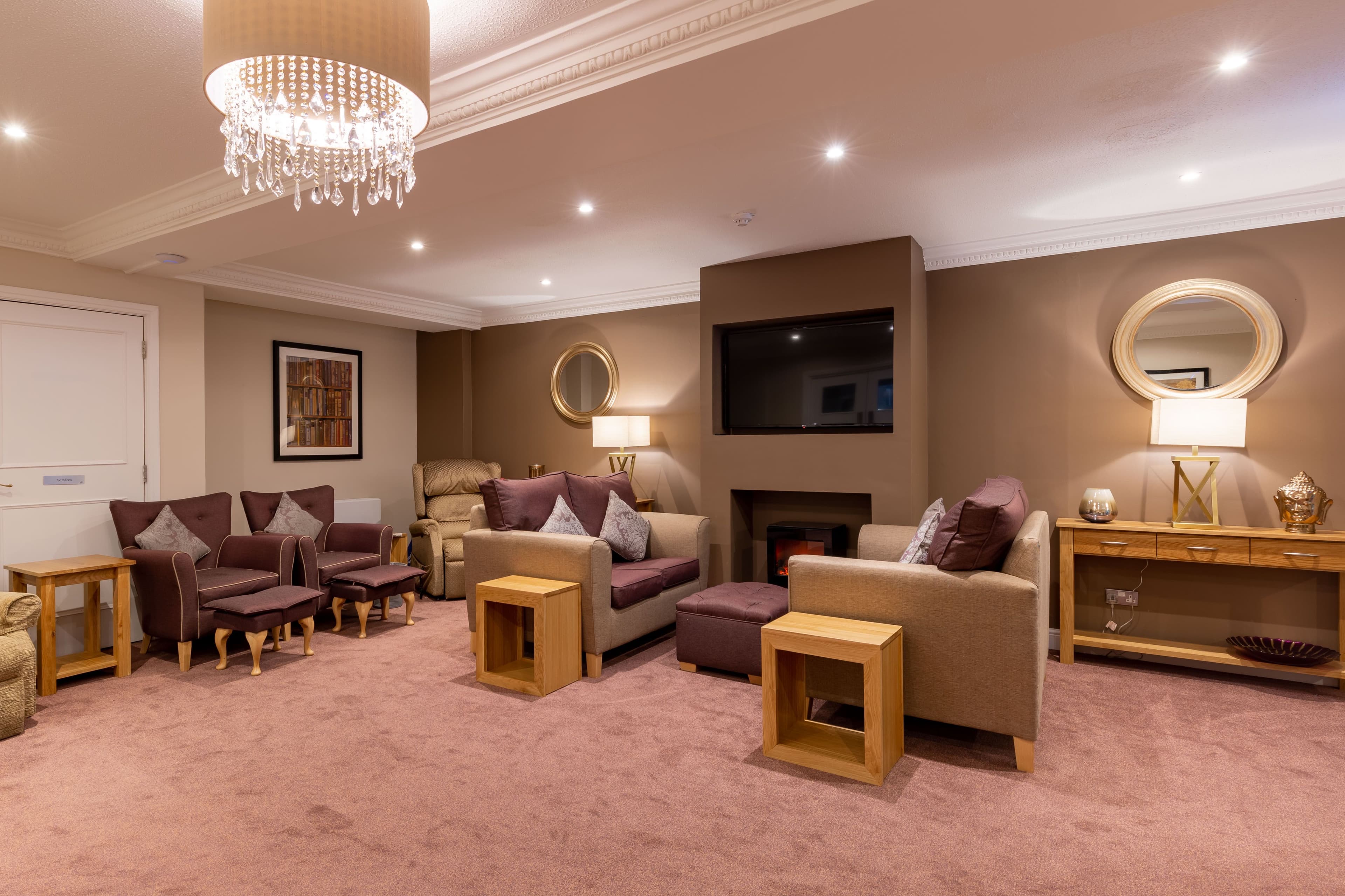 Communal Lounge at South Chowdene Care Home in Gateshead, Tyne and Wear