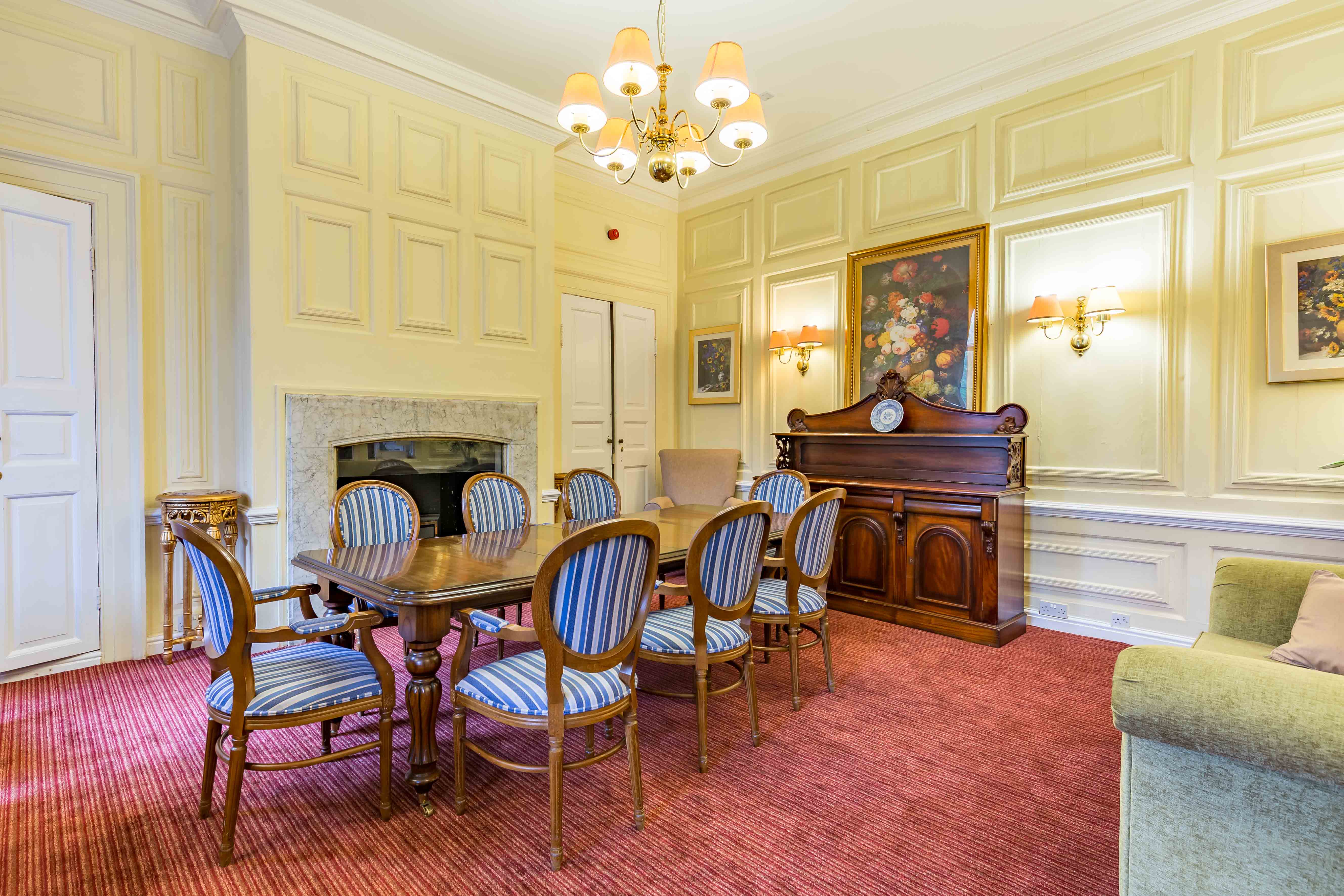 Dining Room at Southgate Beaumont Care Home in London, England