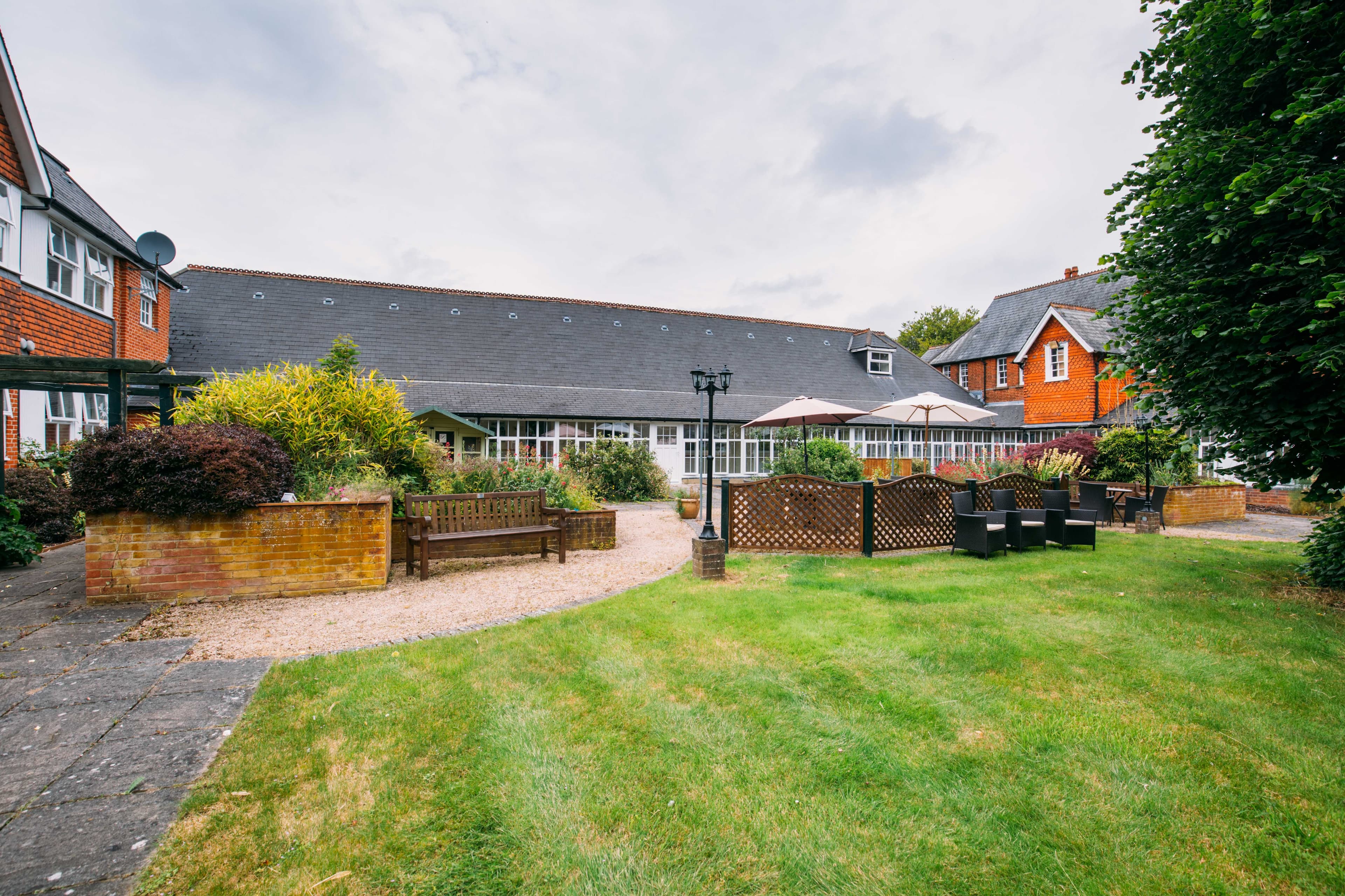 Garden at St Thomas Care Home in Basingstoke, Hampshire