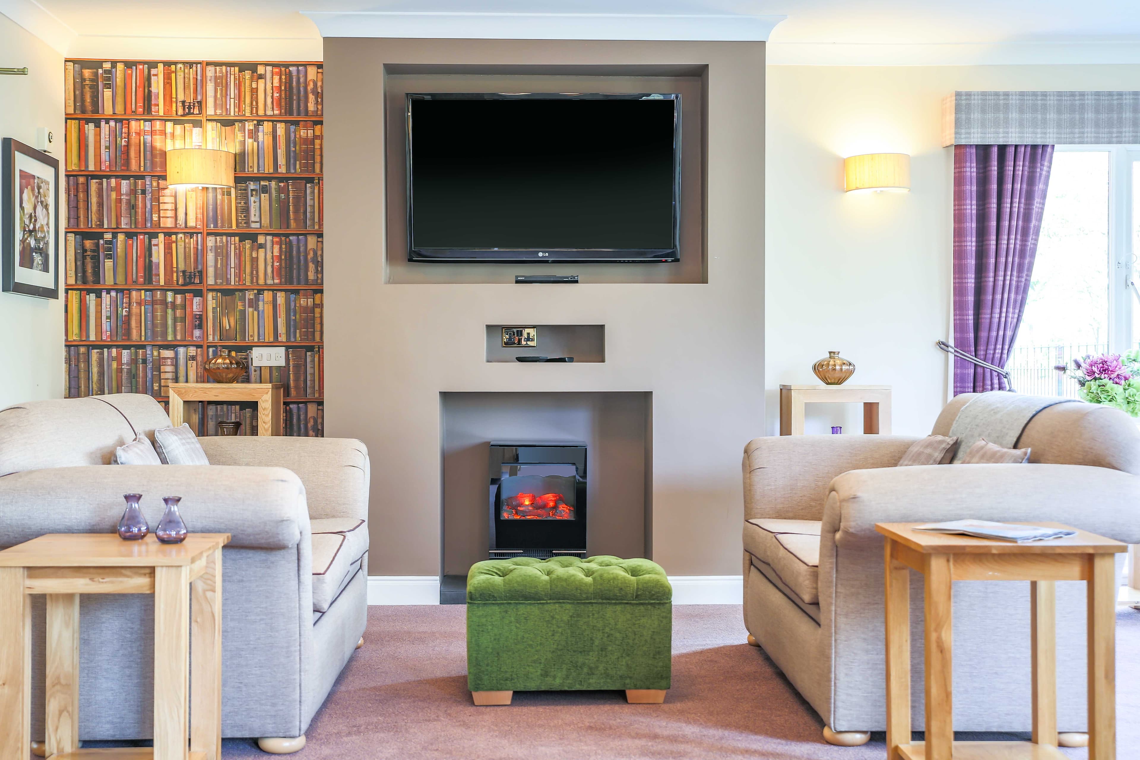 Communal Lounge at Station Court Care Home in Ashington, Northumberland