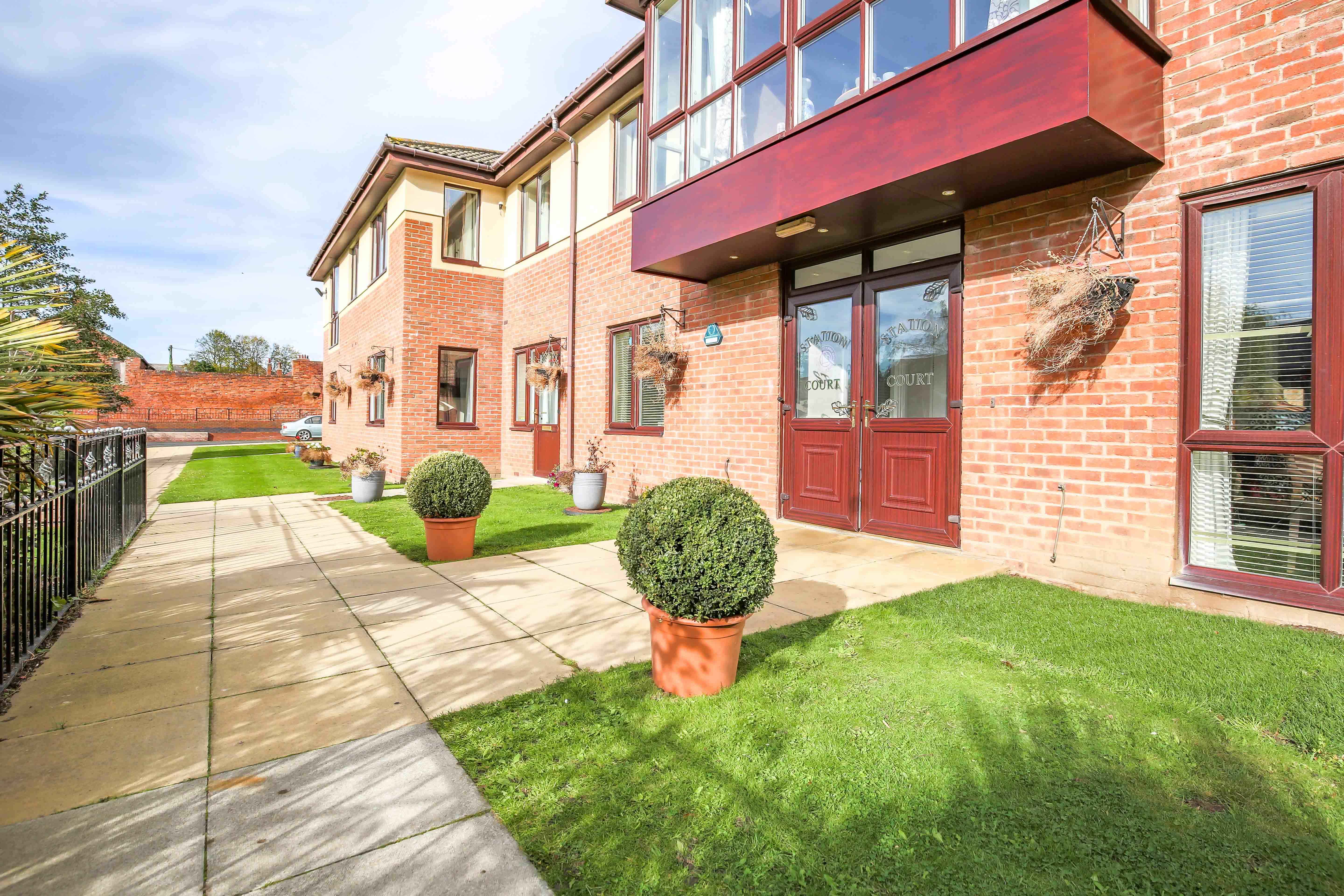 Exterior of Station Court Care Home in Ashington, Northumberland