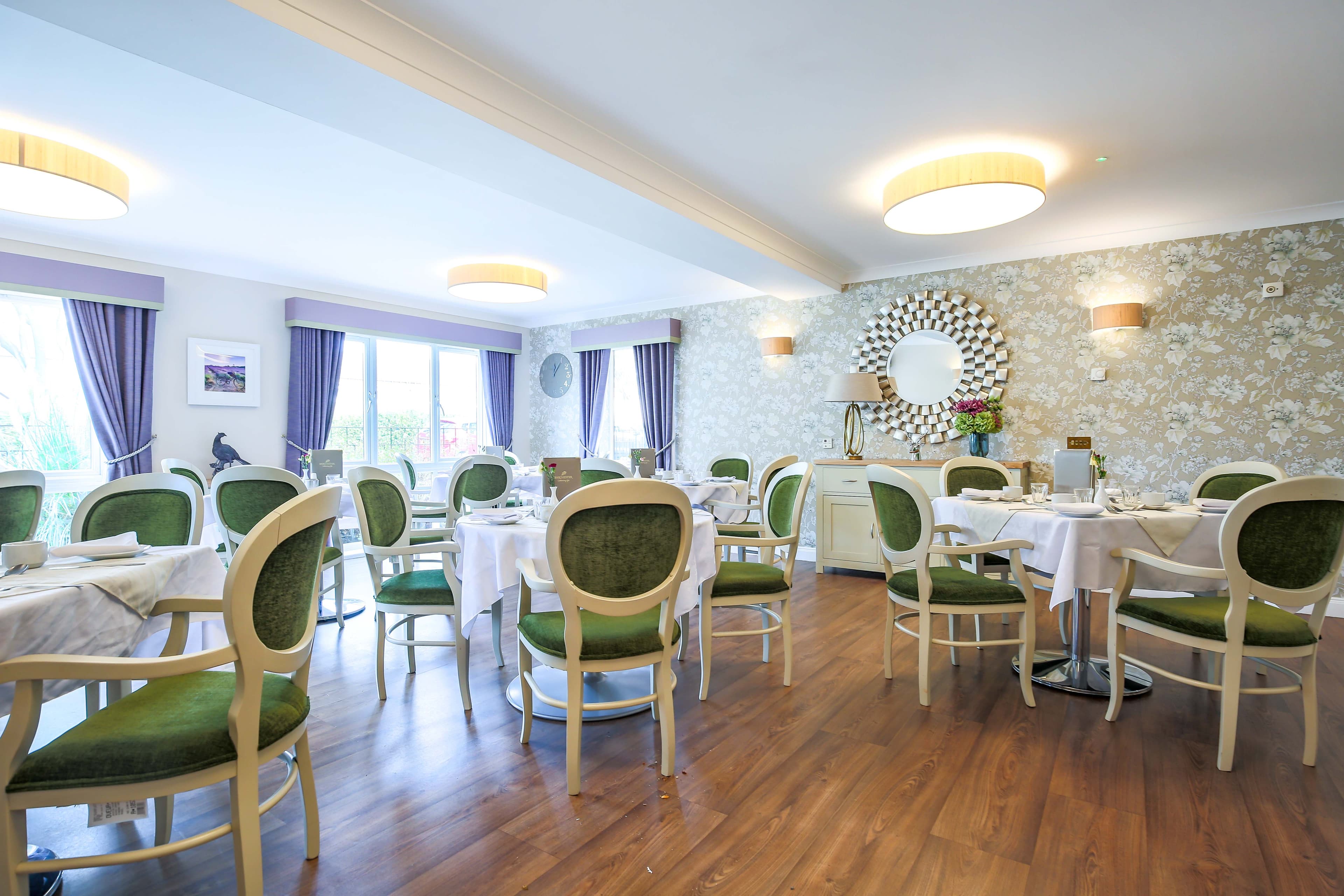 Dining Area at Station Court Care Home in Ashington, Northumberland