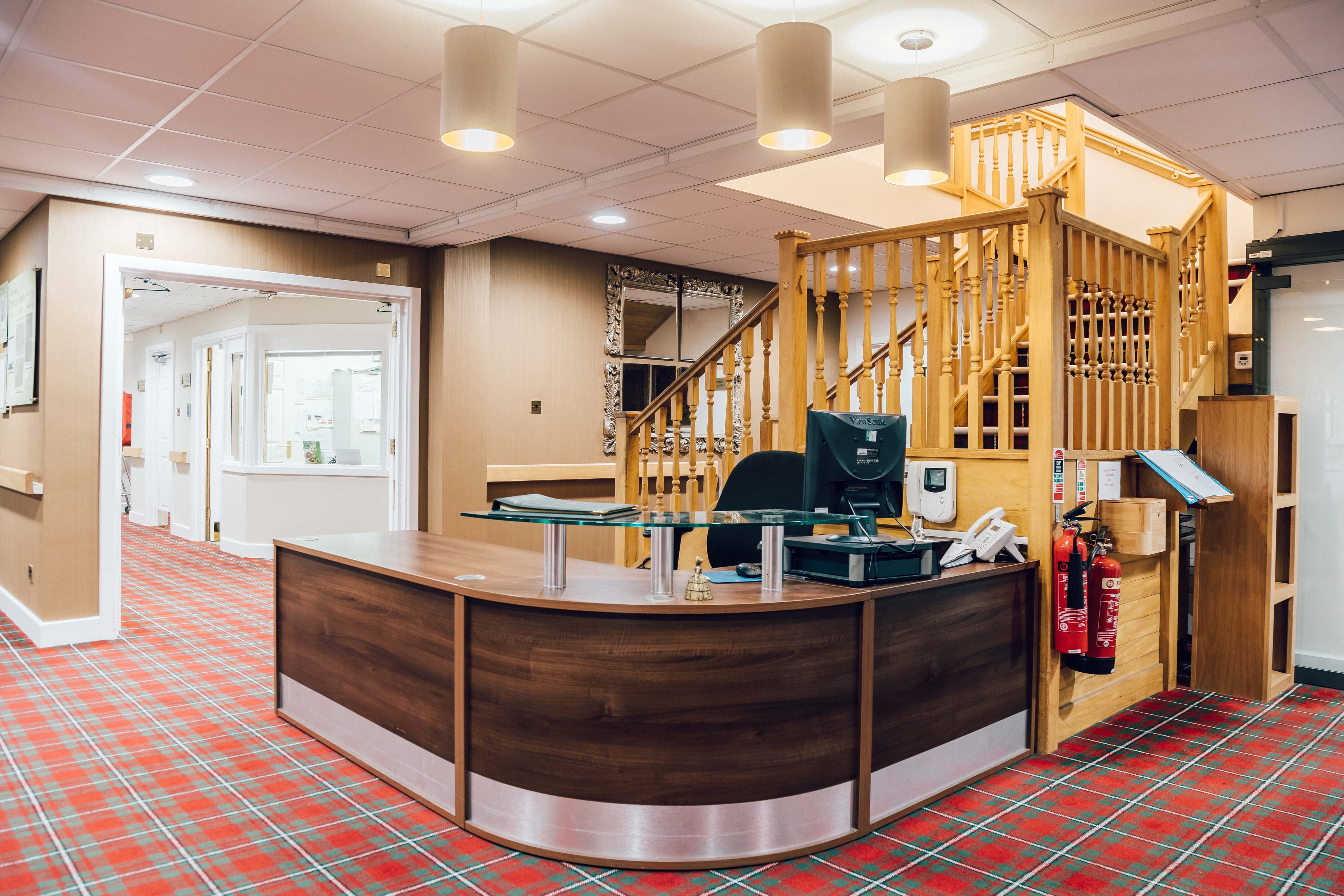 Reception at Strachan House Care Home in Edinburgh, Scotland