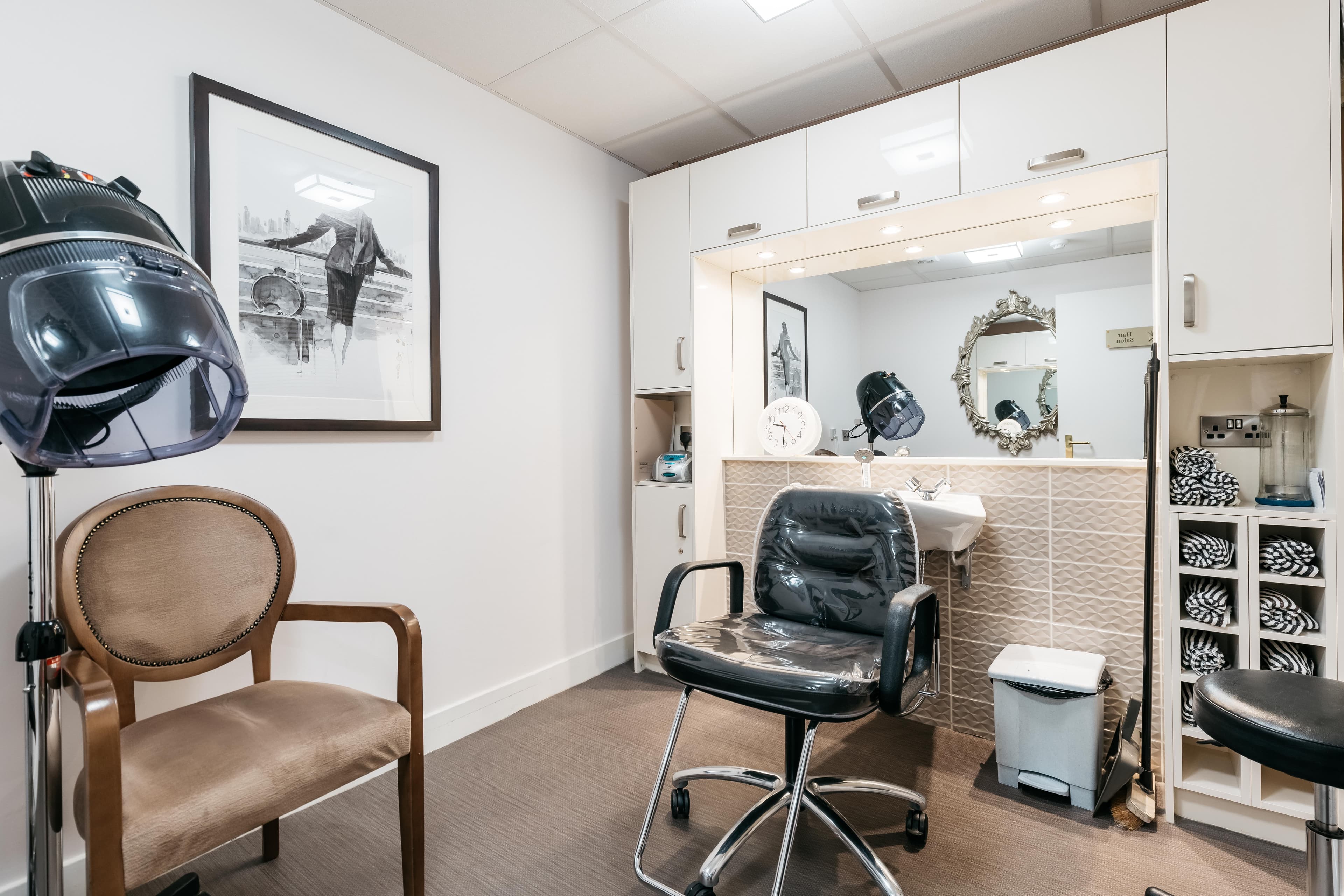 Salon at Strachan House Care Home in Edinburgh, Scotland