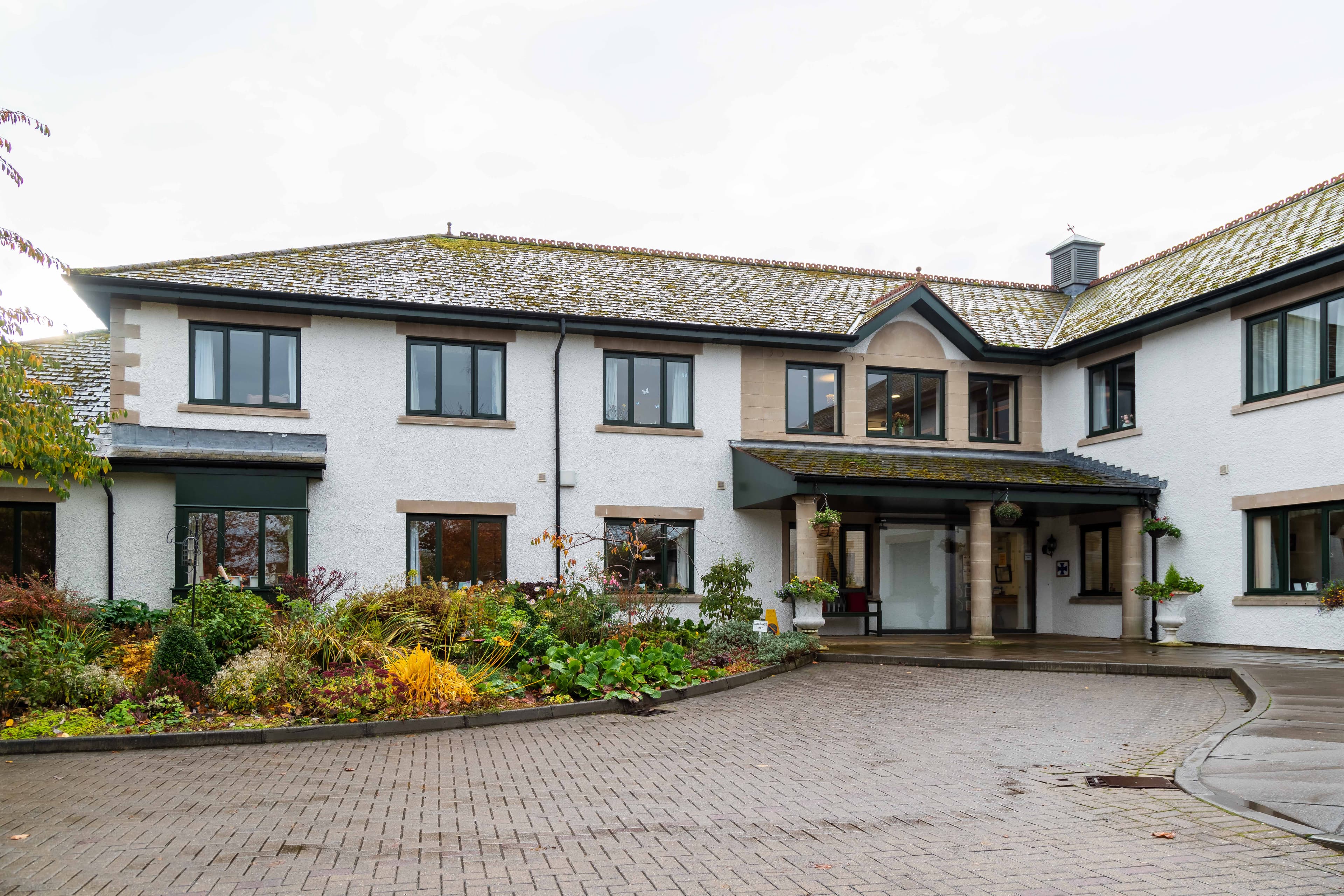 Exterior of Strachan House Care Home in Edinburgh, Scotland