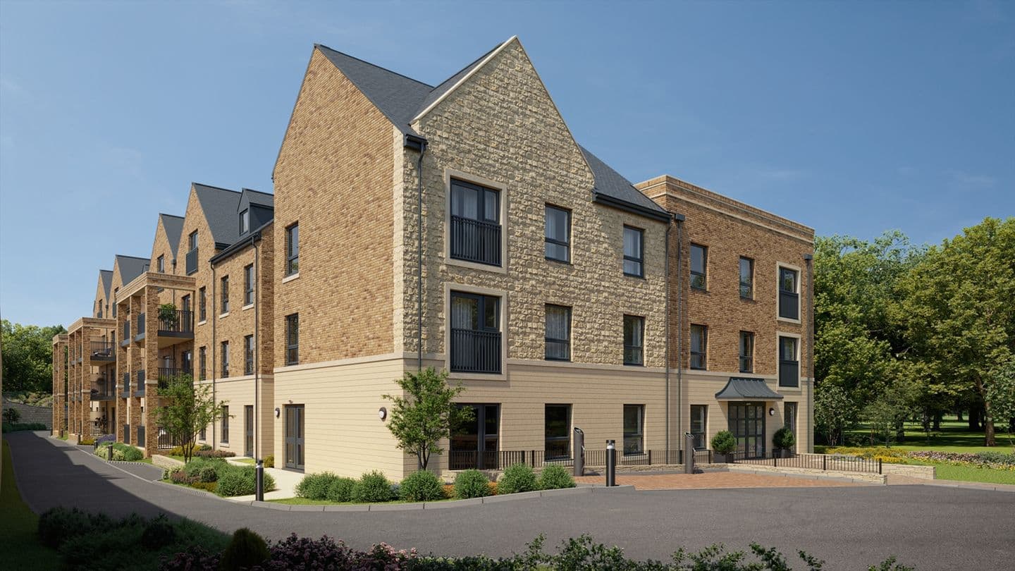 Exterior of Barley Ridge Gardens Retirement Development inStamford