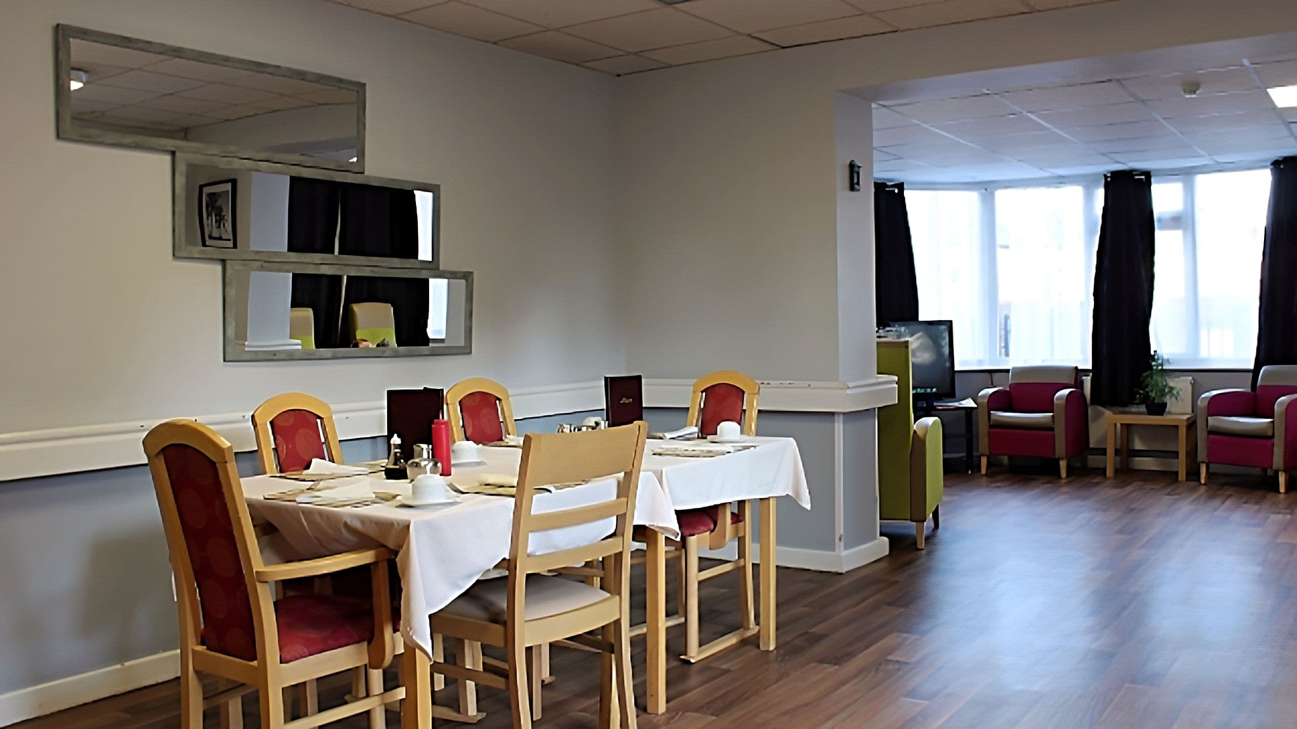 The dining area at Barnes Court Care Home in Sunderland, Tyne and Wear