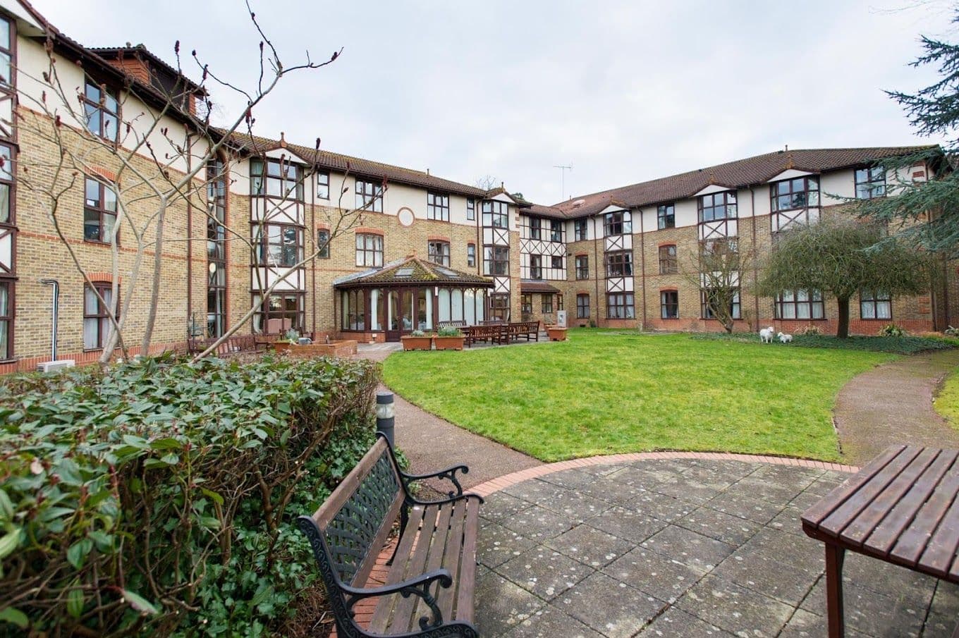 Exterior of Basingfield Court Care Home in Basingstoke, Hampshire