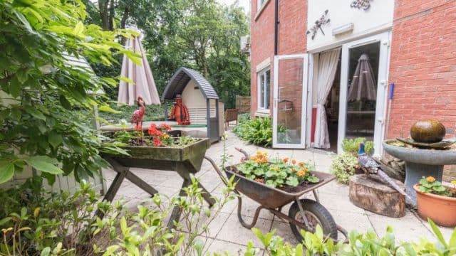 Garden at Belmont House Care Home in Harrogate, North Yorkshire