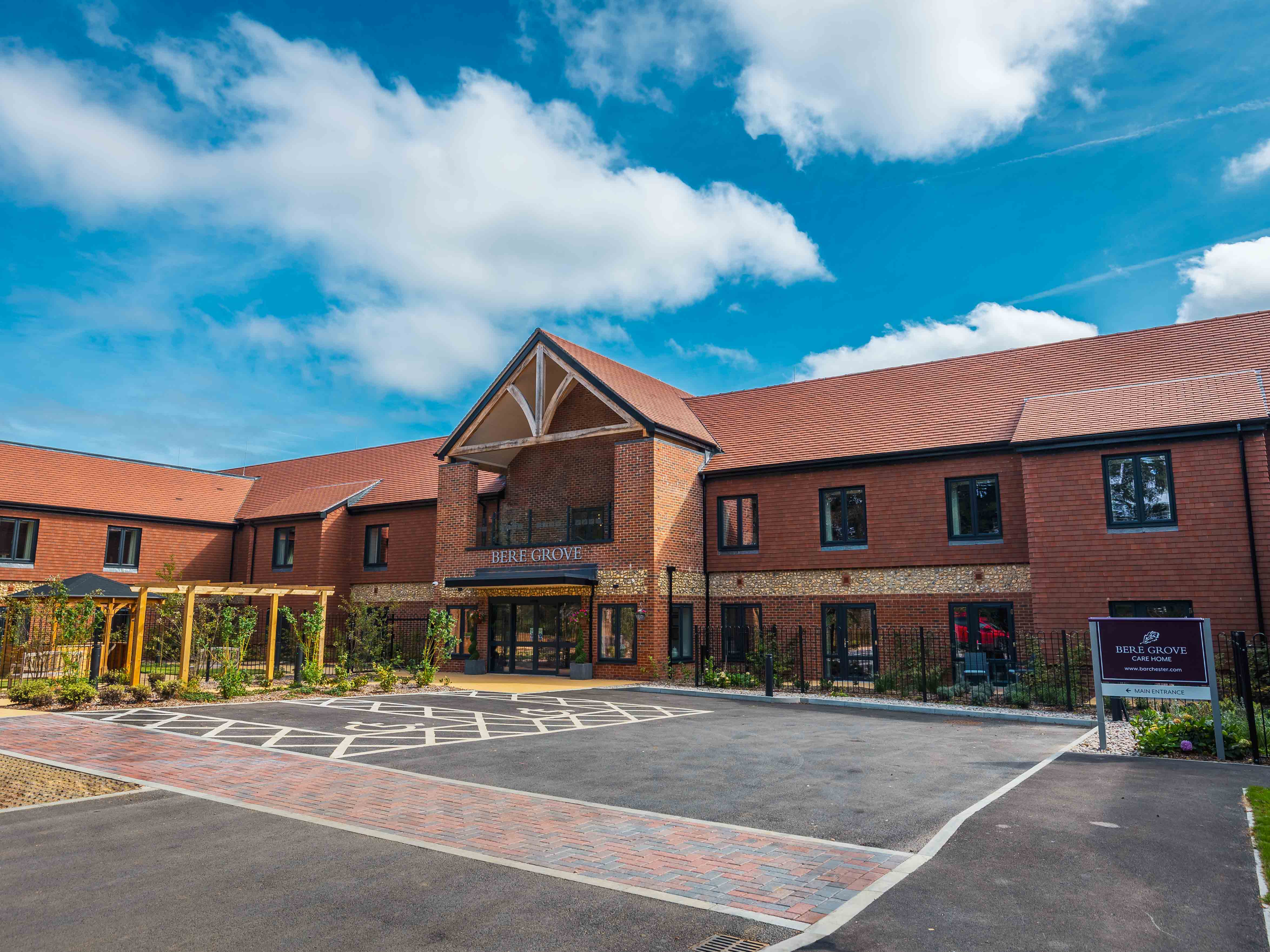 Exterior of Bere Grove Care Home in Horndean, East Hampshire