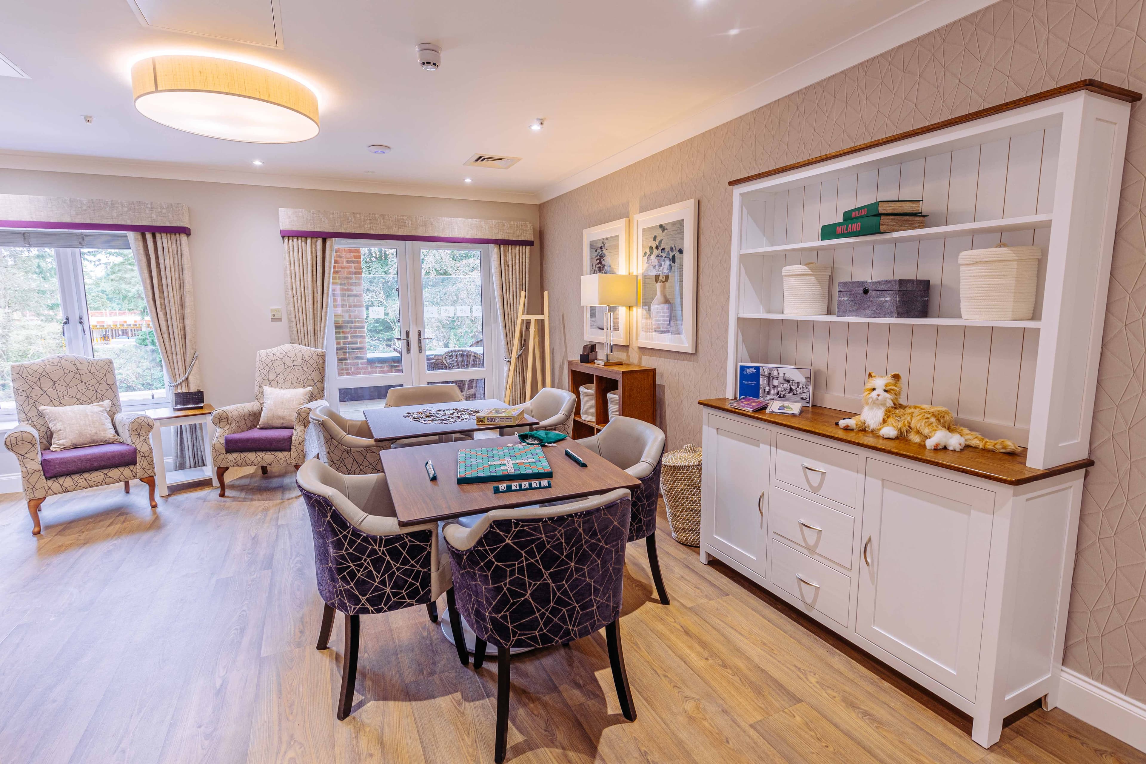 Games Room at Bere Grove Care Home in Horndean, East Hampshire