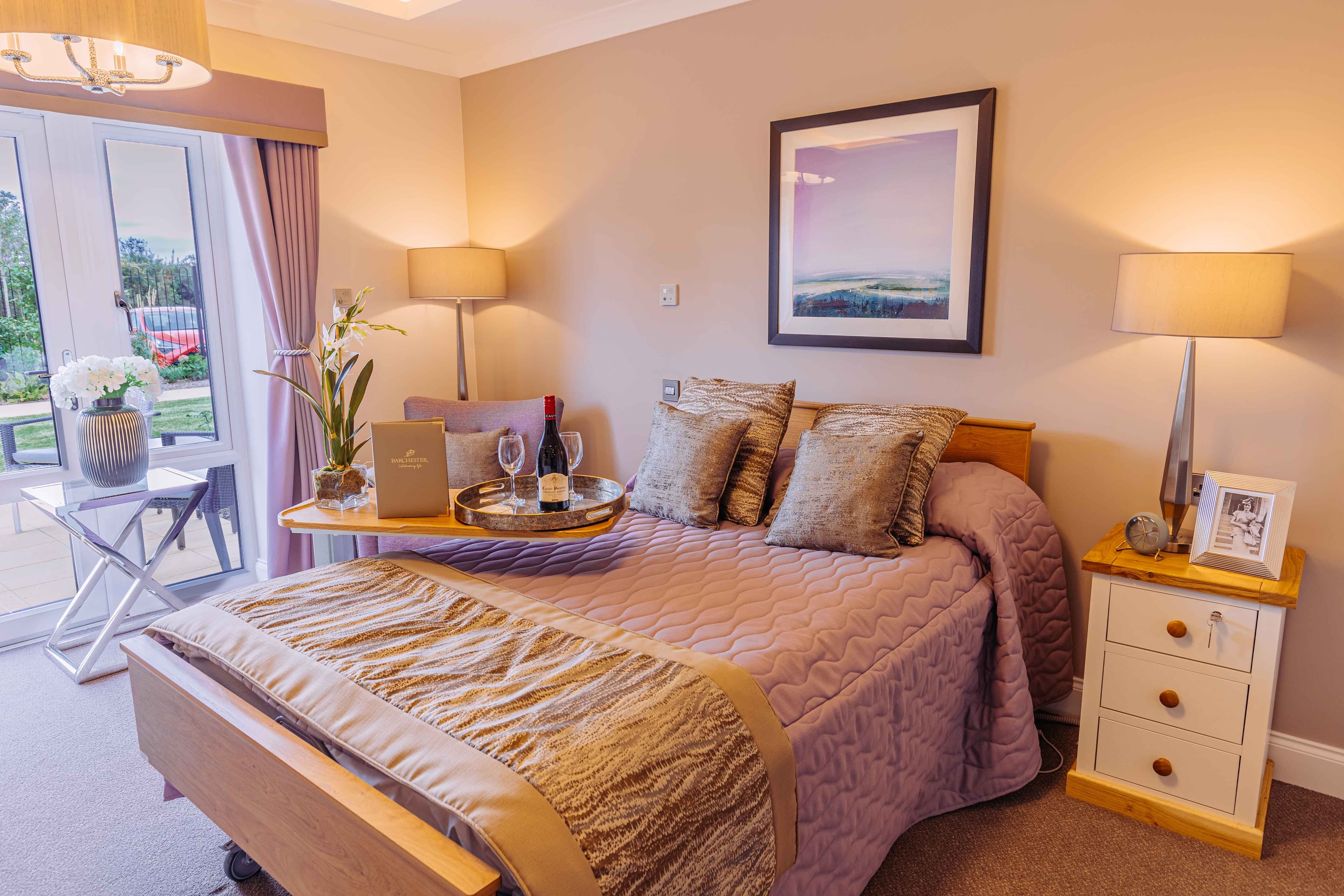 Bedroom at Bere Grove Care Home in Horndean, East Hampshire