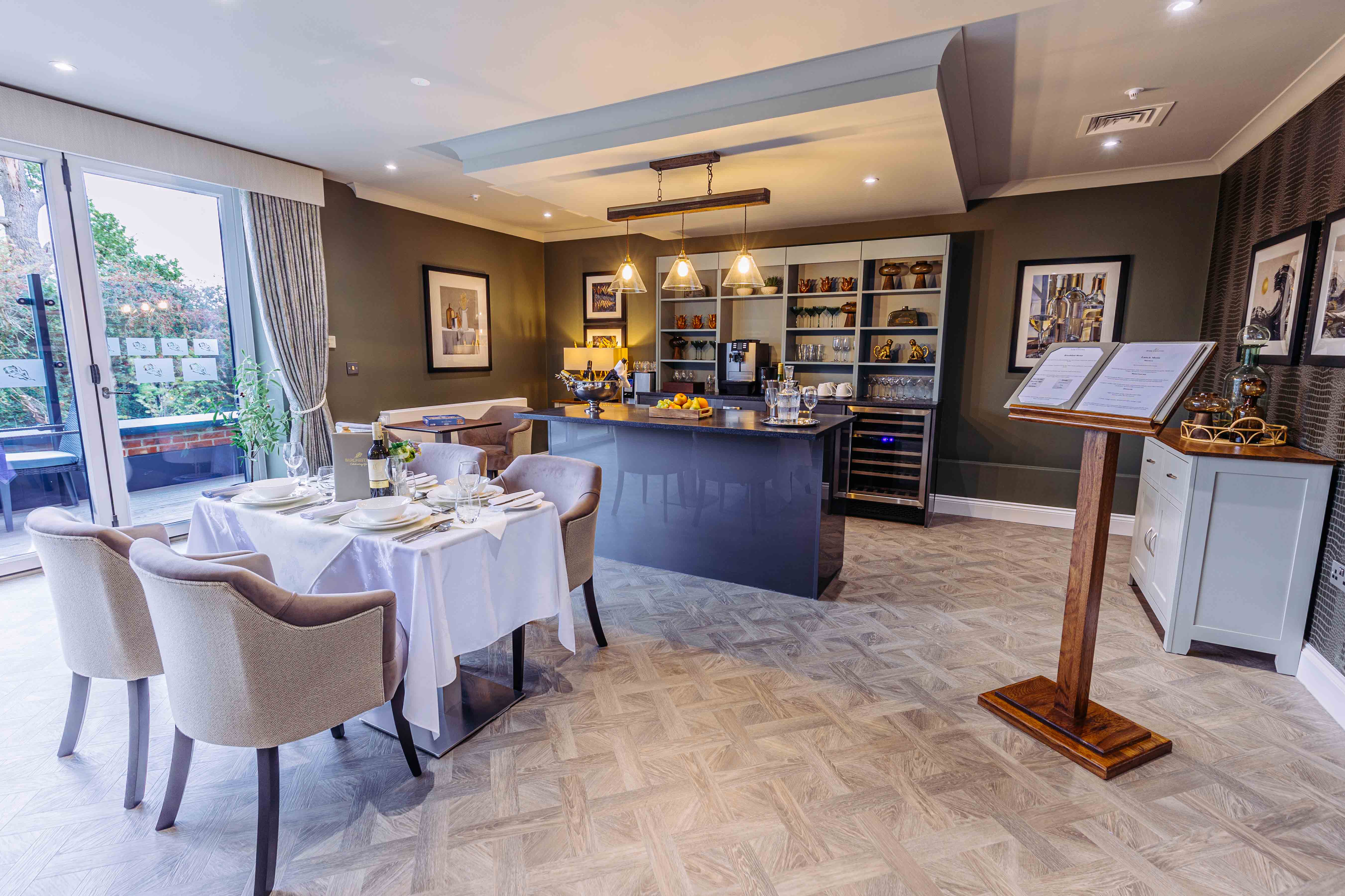 Dining Area at Bere Grove Care Home in Horndean, East Hampshire