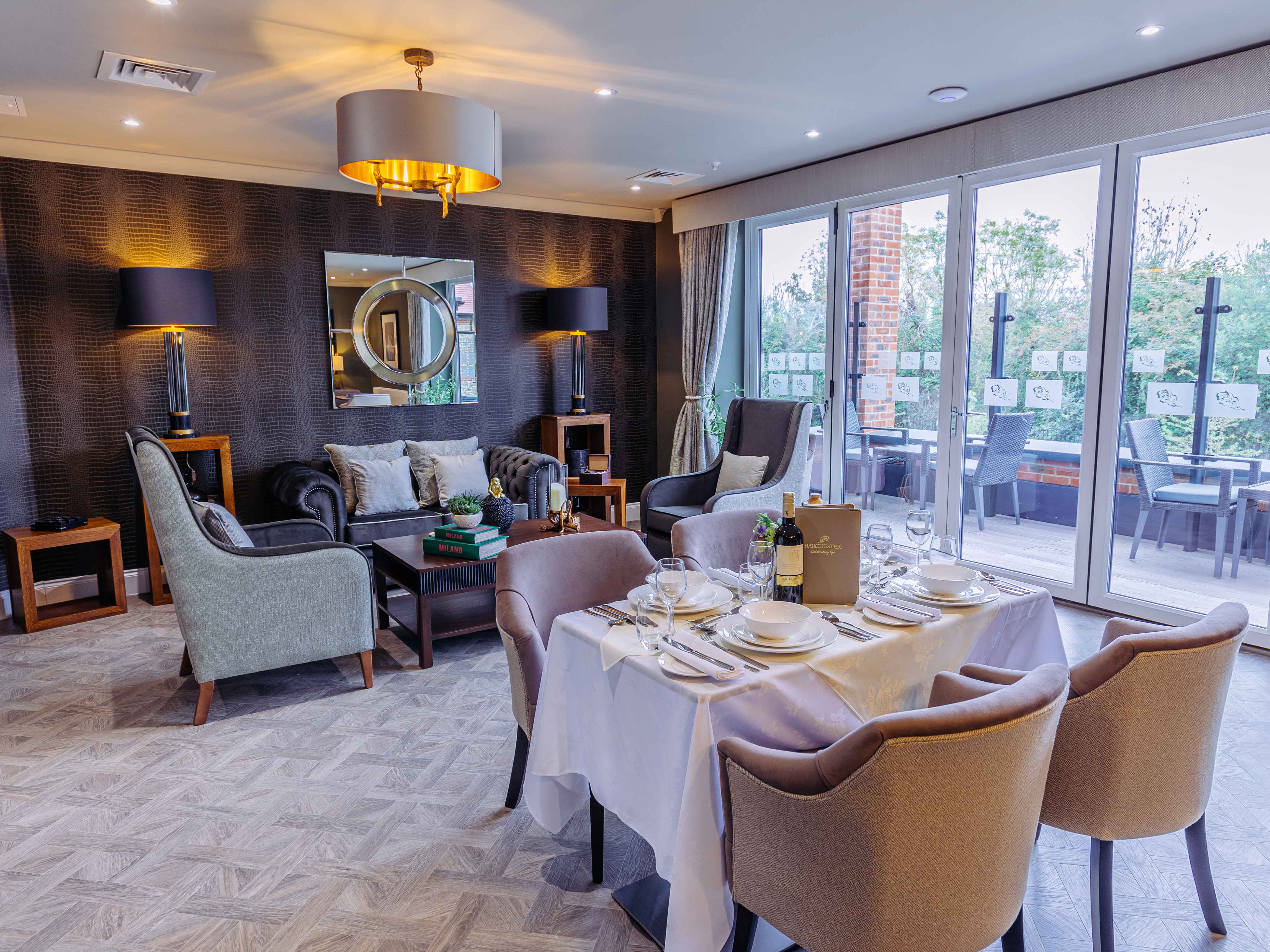 Dining Area at Bere Grove Care Home in Horndean, East Hampshire