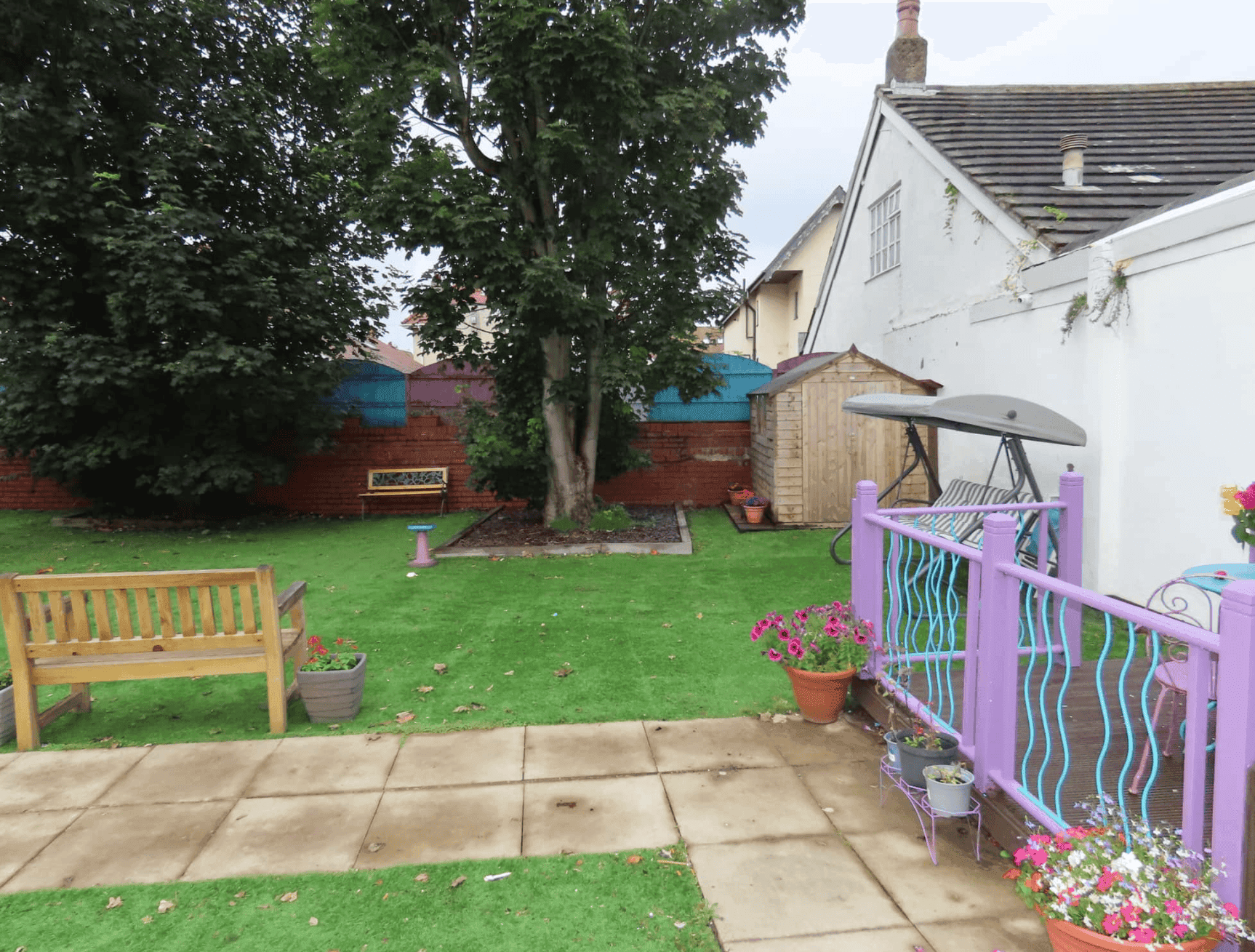 Garden of Berwick House in Blackpool, Lancashire