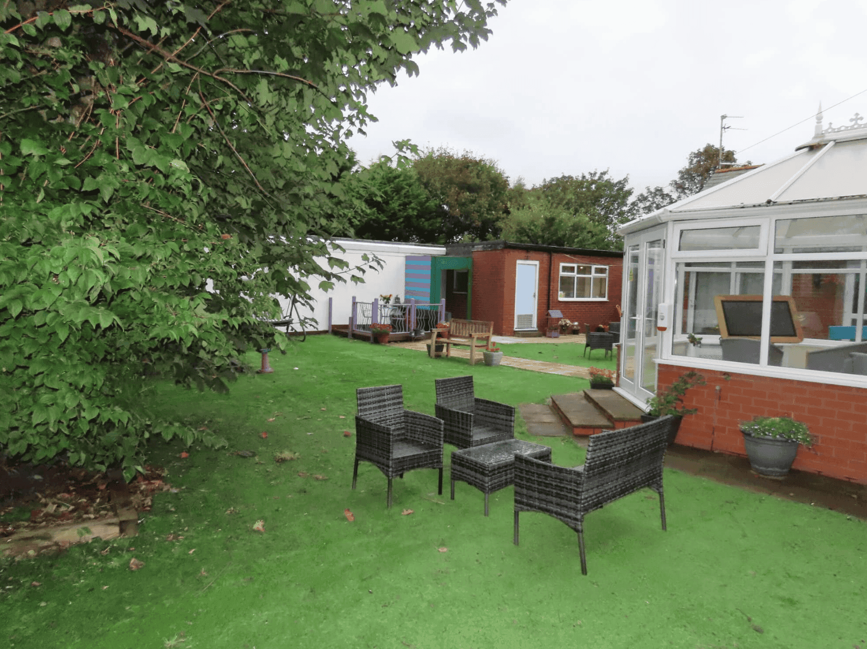 Garden of Berwick House in Blackpool, Lancashire