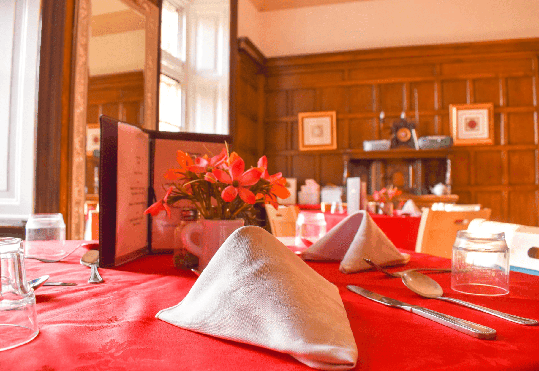 Dining room of Bilton Hall in Harrogate, Yorkshire